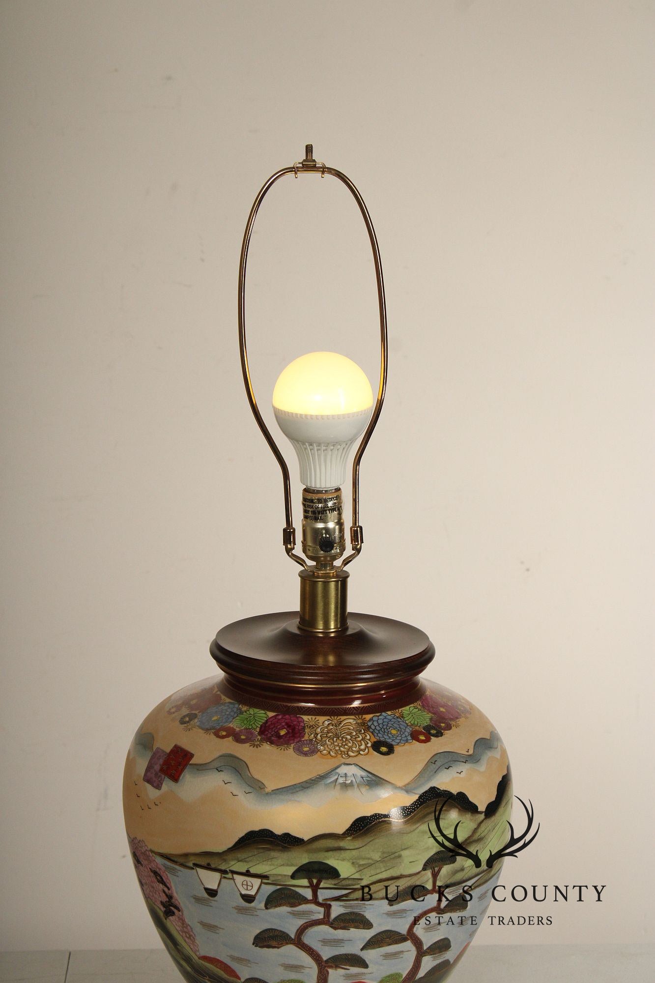 Frederick Cooper Asian Style Porcelain Ginger Jar Table Lamp