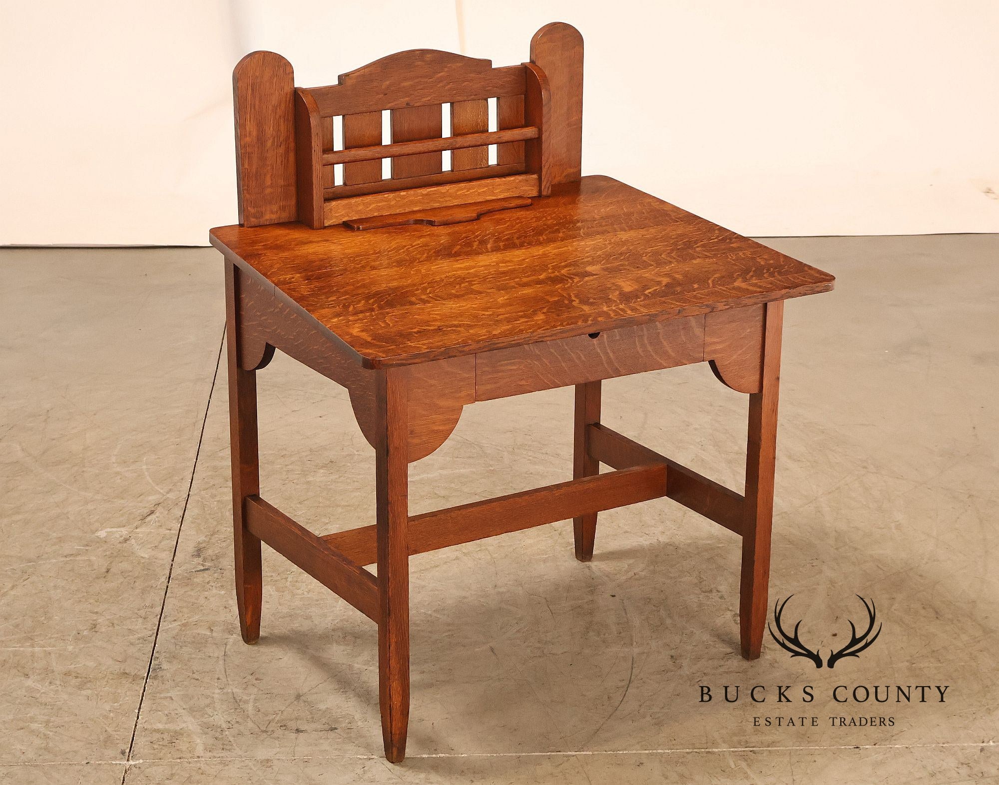 Antique Stickley Brothers “Balmoral” Arts And Crafts Oak Writing Desk