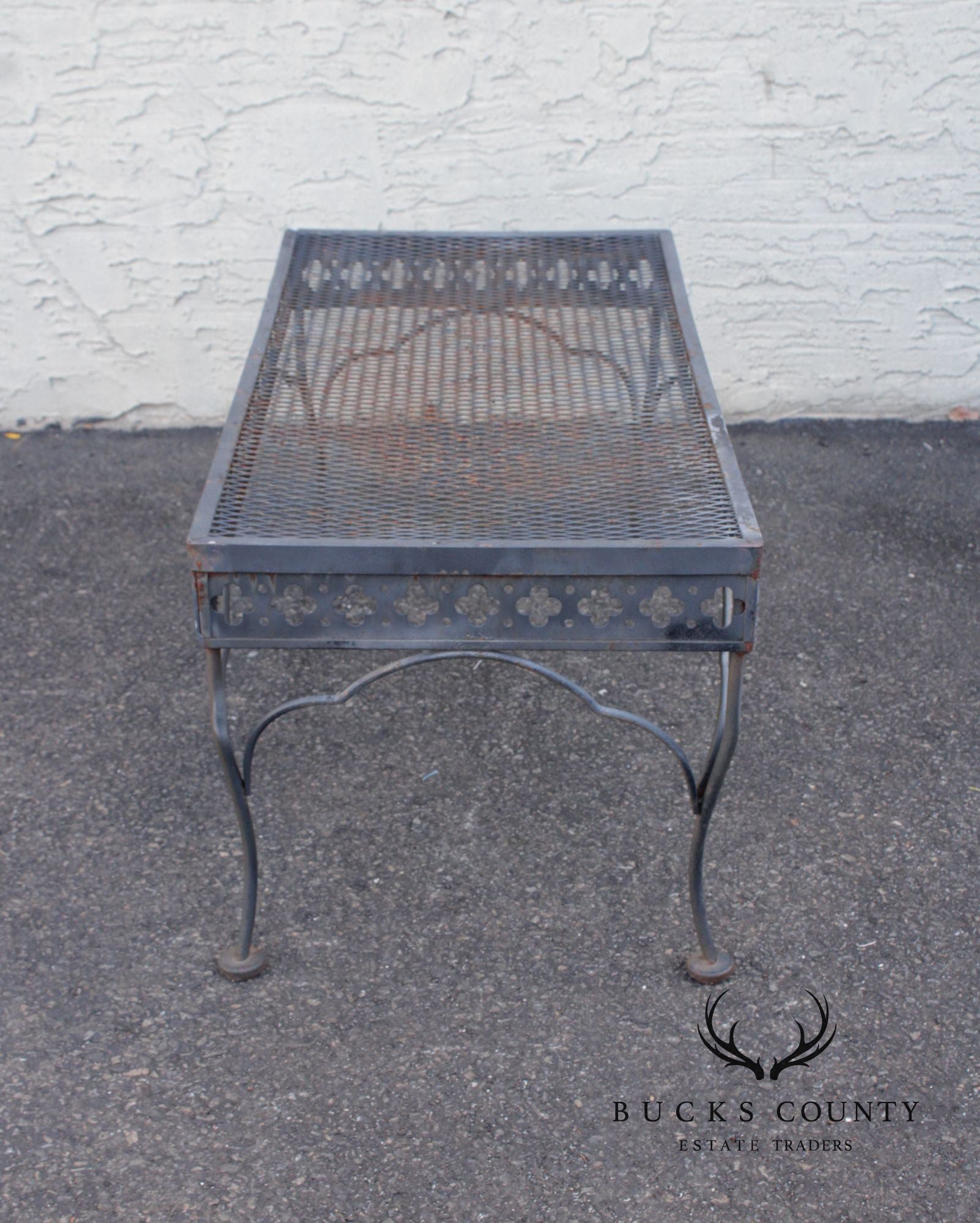 Vintage Wrought Iron Outdoor Coffee Table