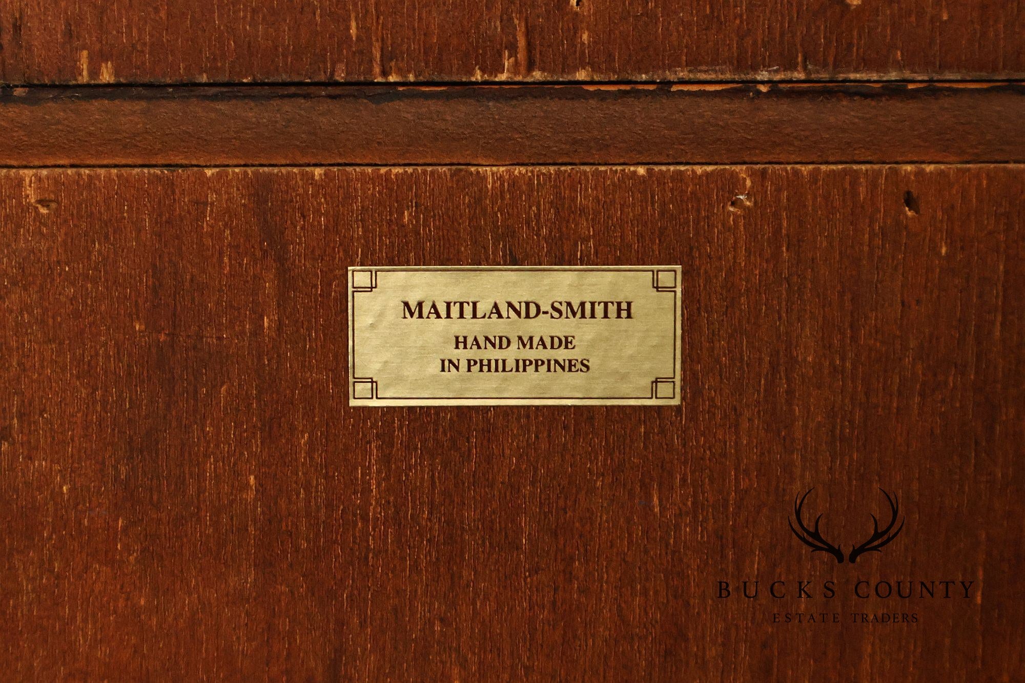 Maitland Smith Georgian Style Mahogany Secretary Bookcase