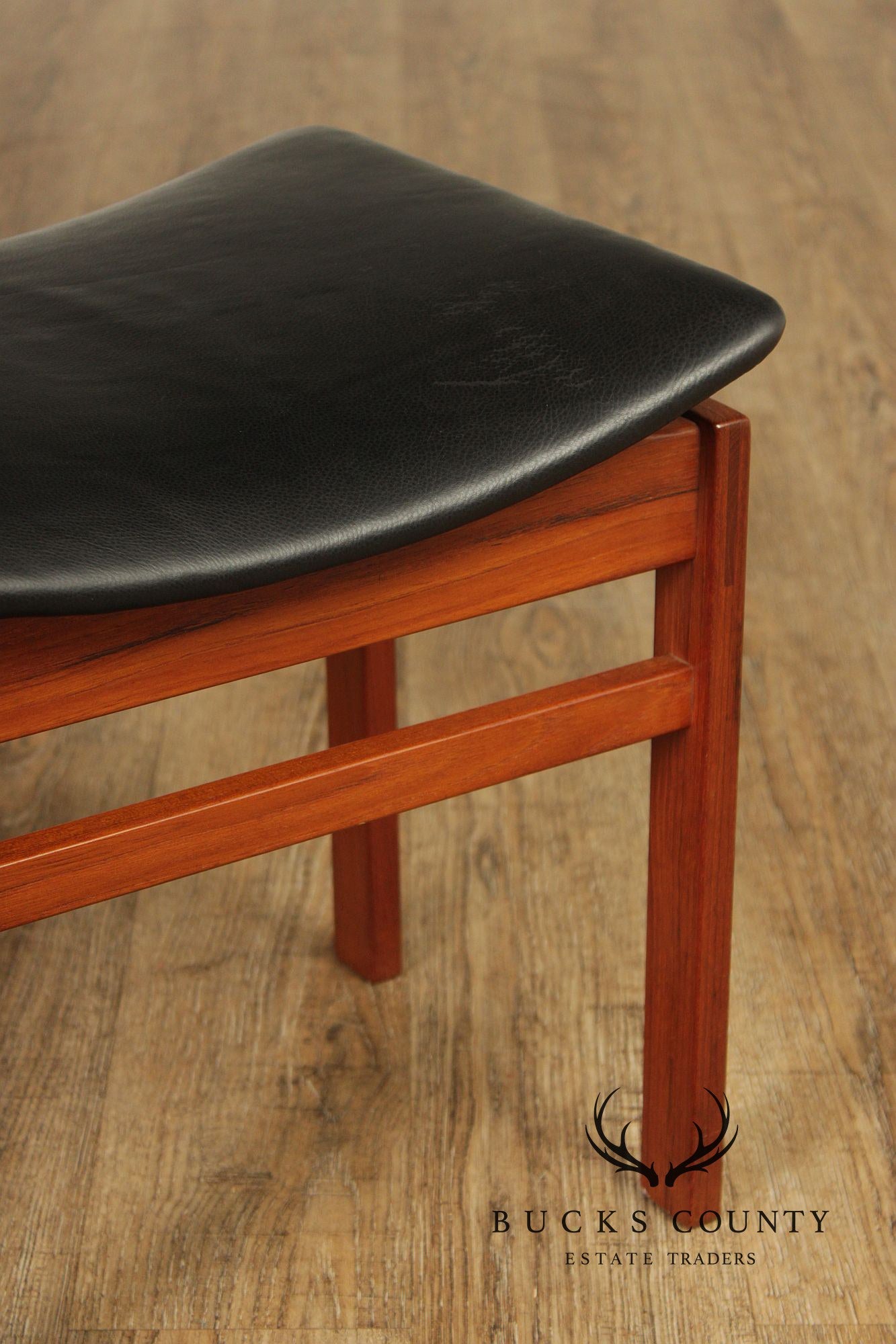 Mid Century Danish Teak Floating Seat Stool By Inger Klingenberg For France & Søn