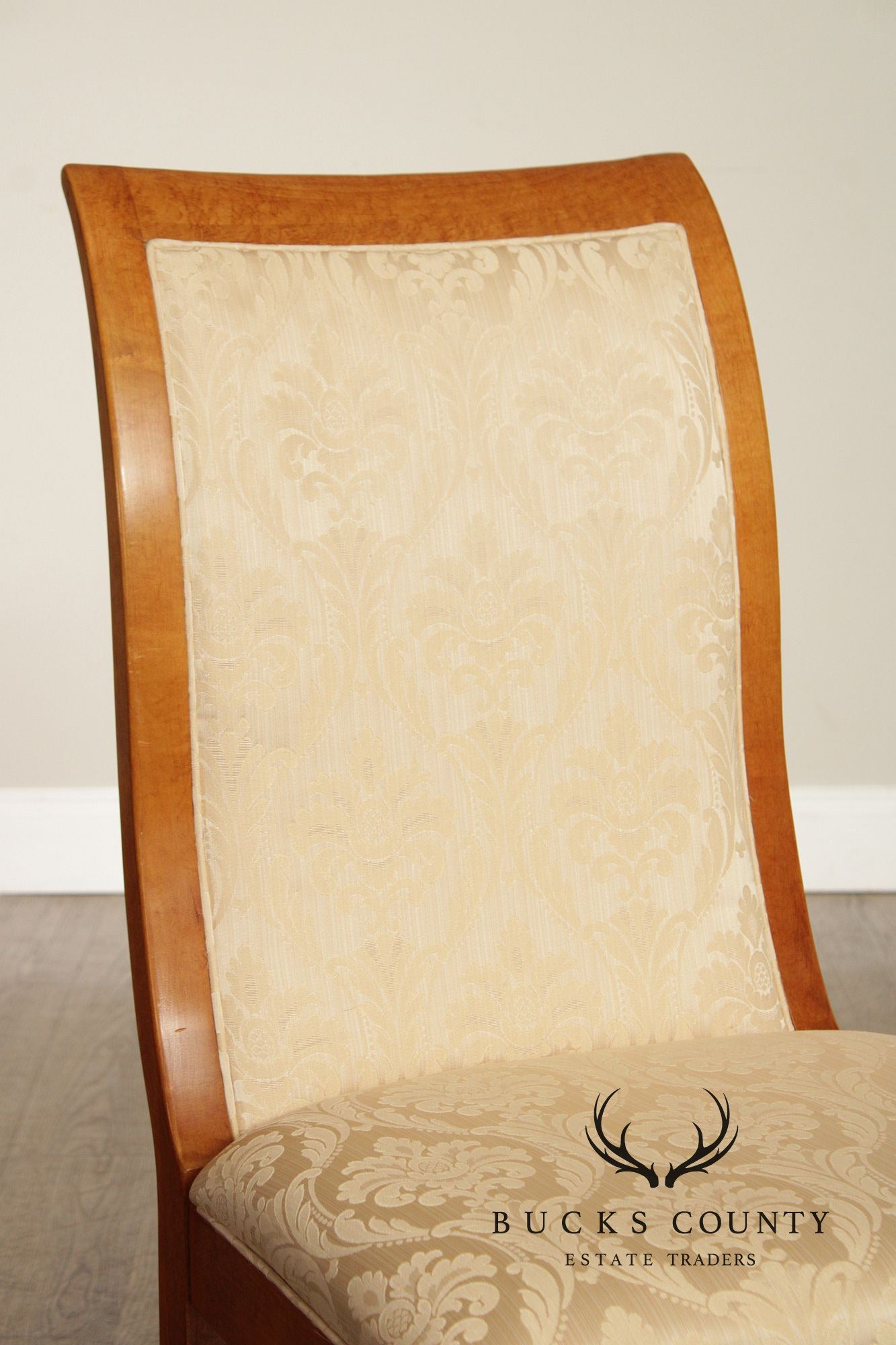 Hickory White Empire Style Set of Eight Maple Dining Chairs