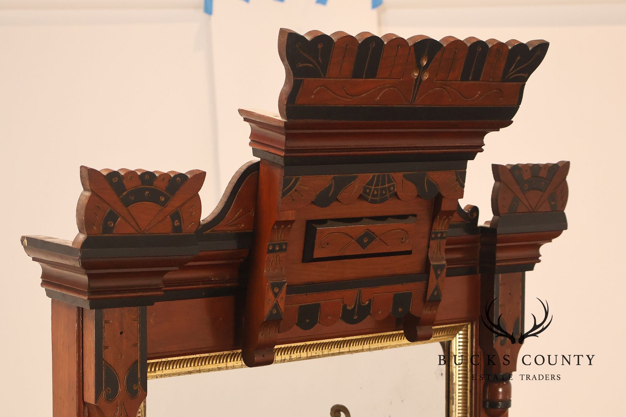 Victorian Eastlake Carved Wood Hall Tree