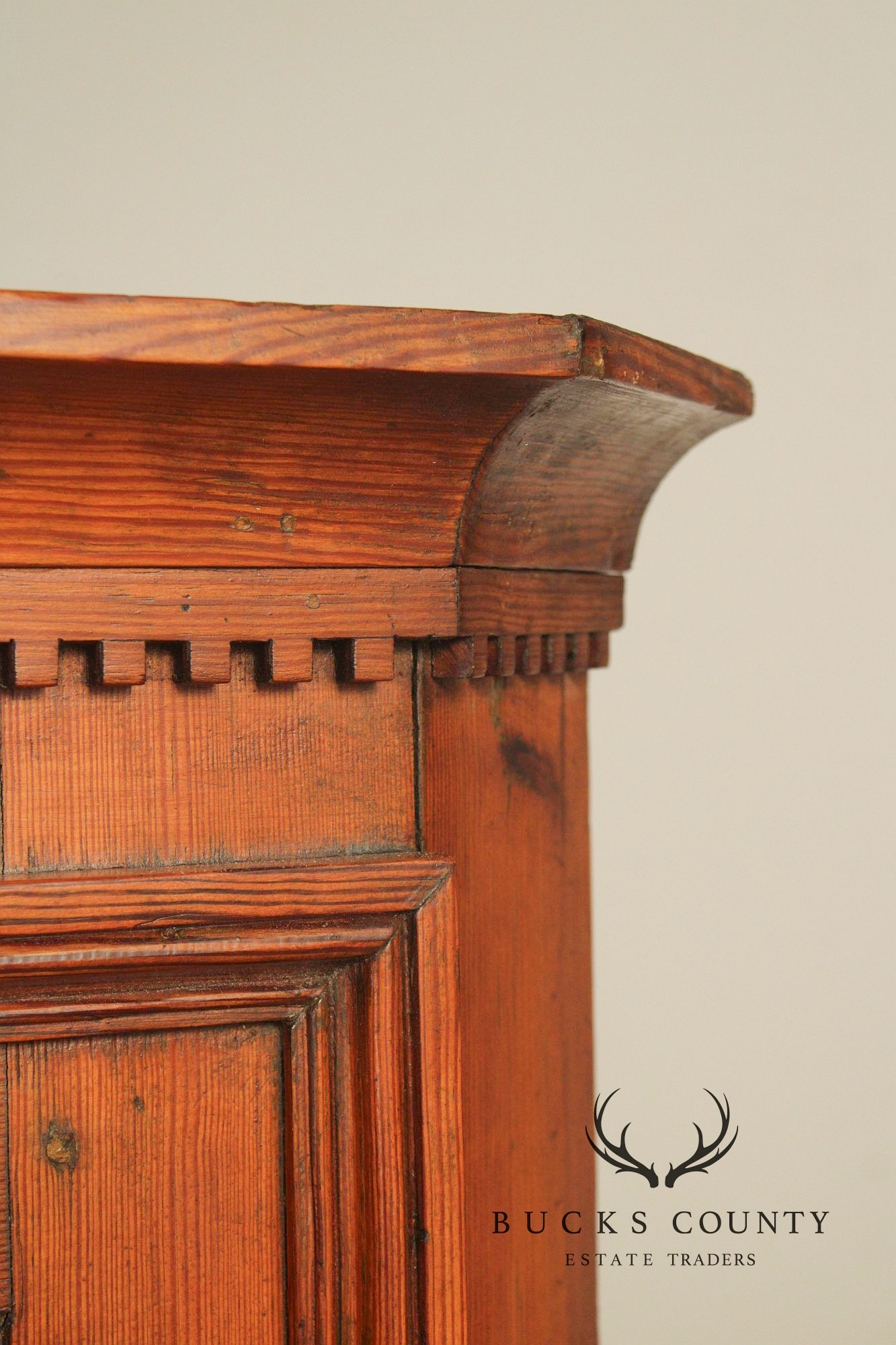 Antique Pine Corner Pantry Cupboard
