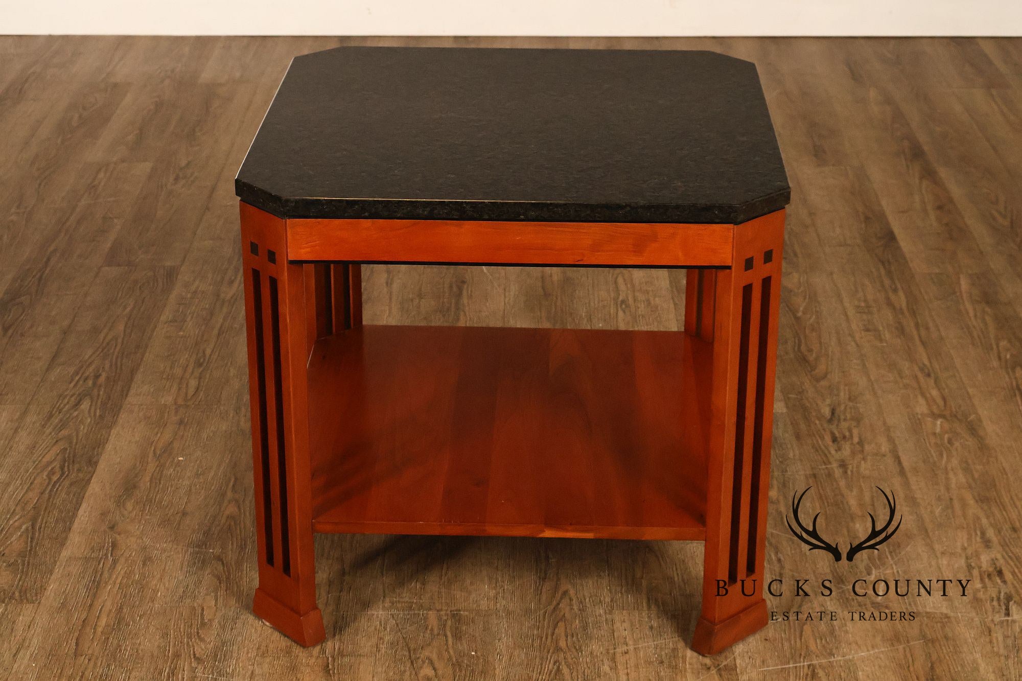Stickley 21st Century Collection Granite Top Cherry End Table