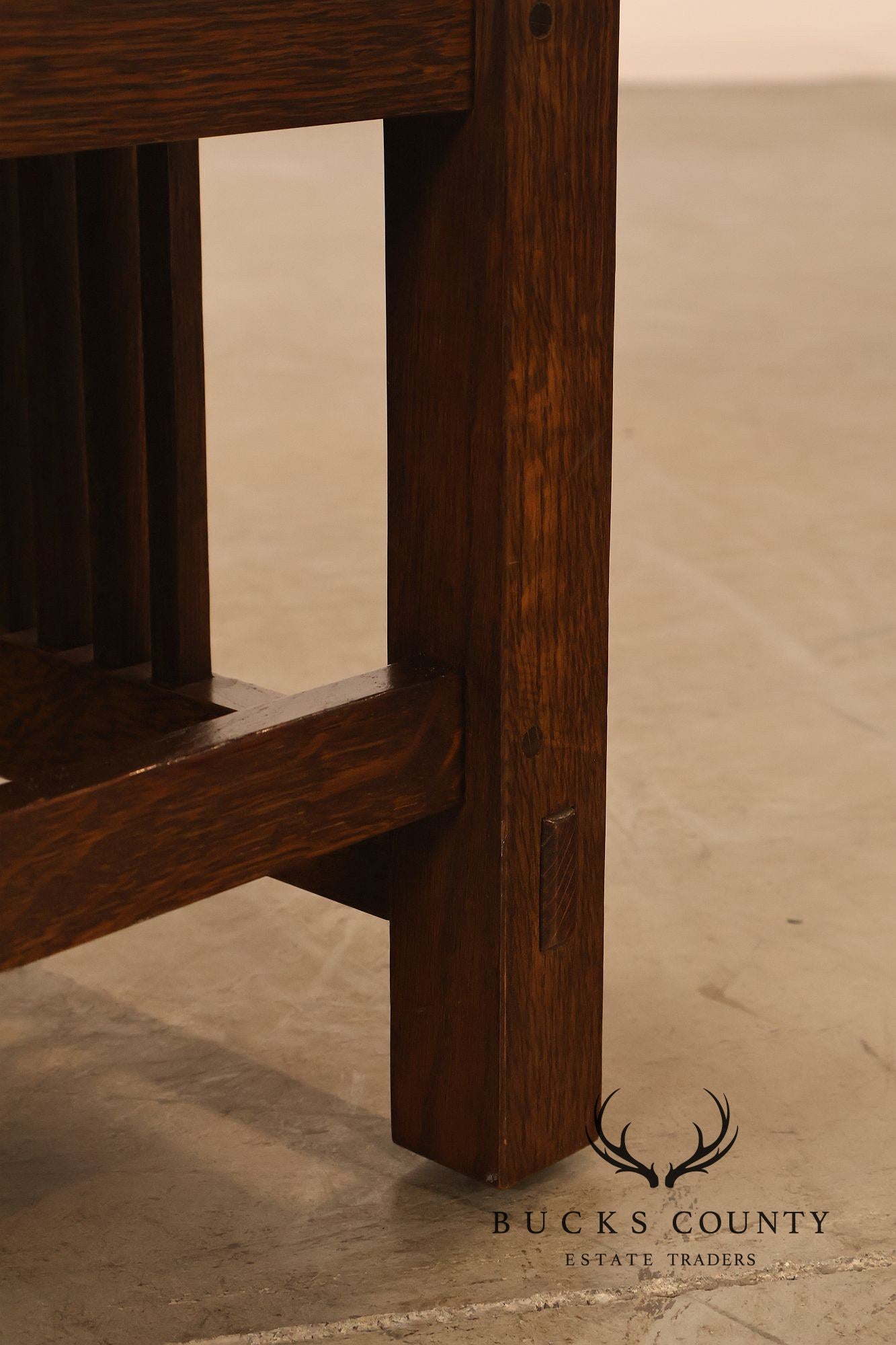 Stickley Mission Collection Oak Spindle Footstool