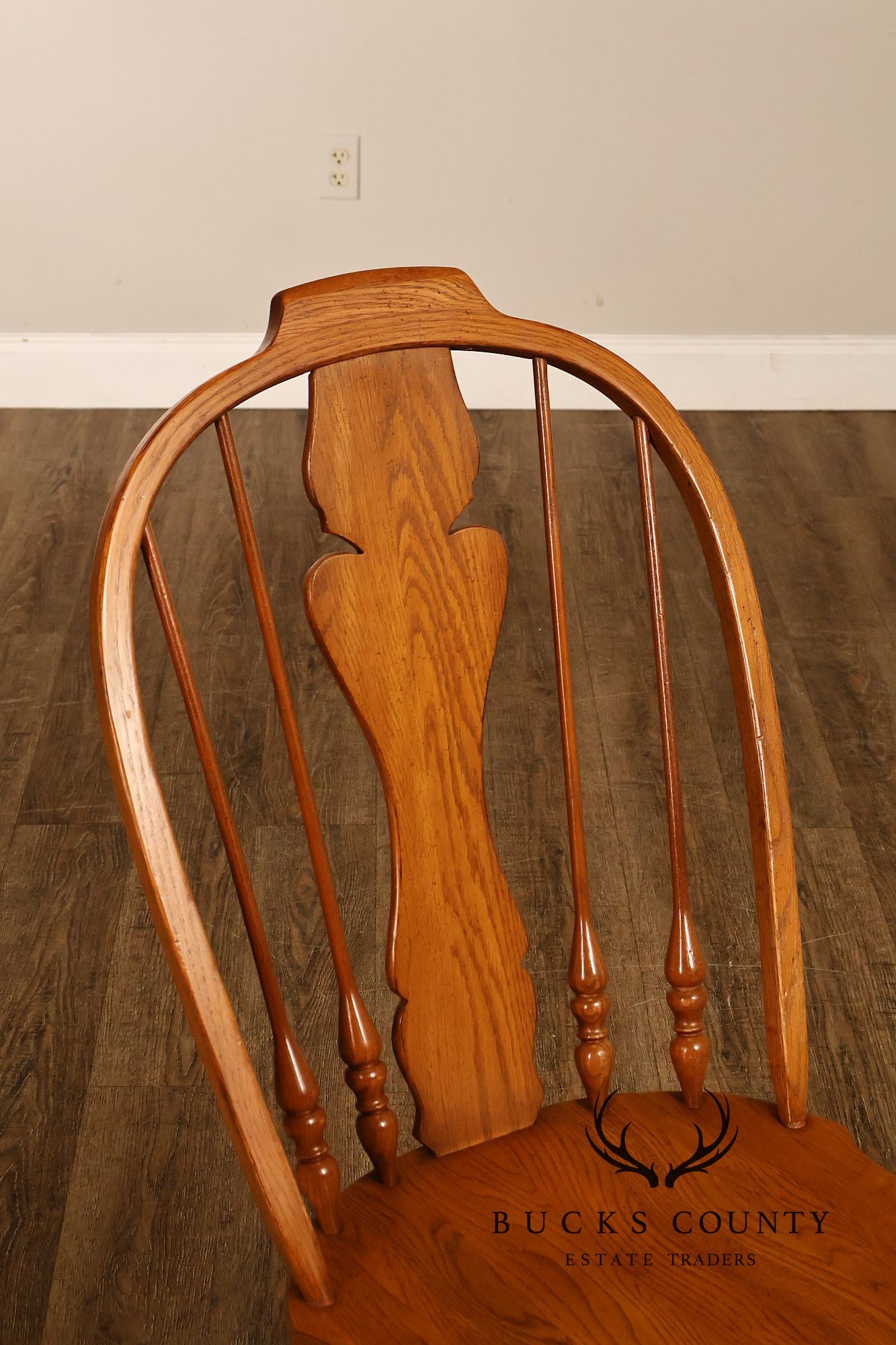 Virginia House Set of Four Oak Windsor Dining Chairs