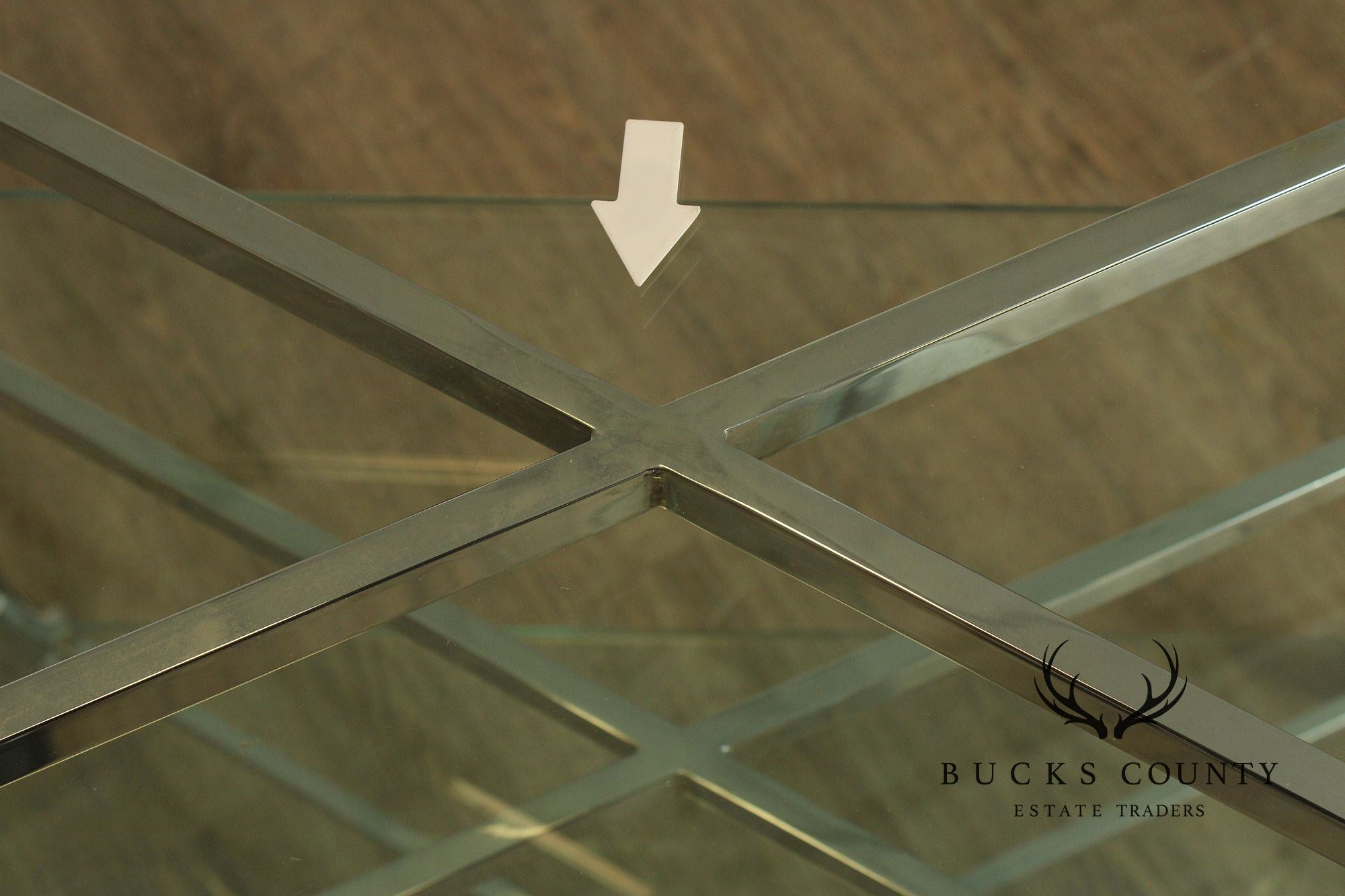 Mid Century Modern Style Chrome & Glass Cart