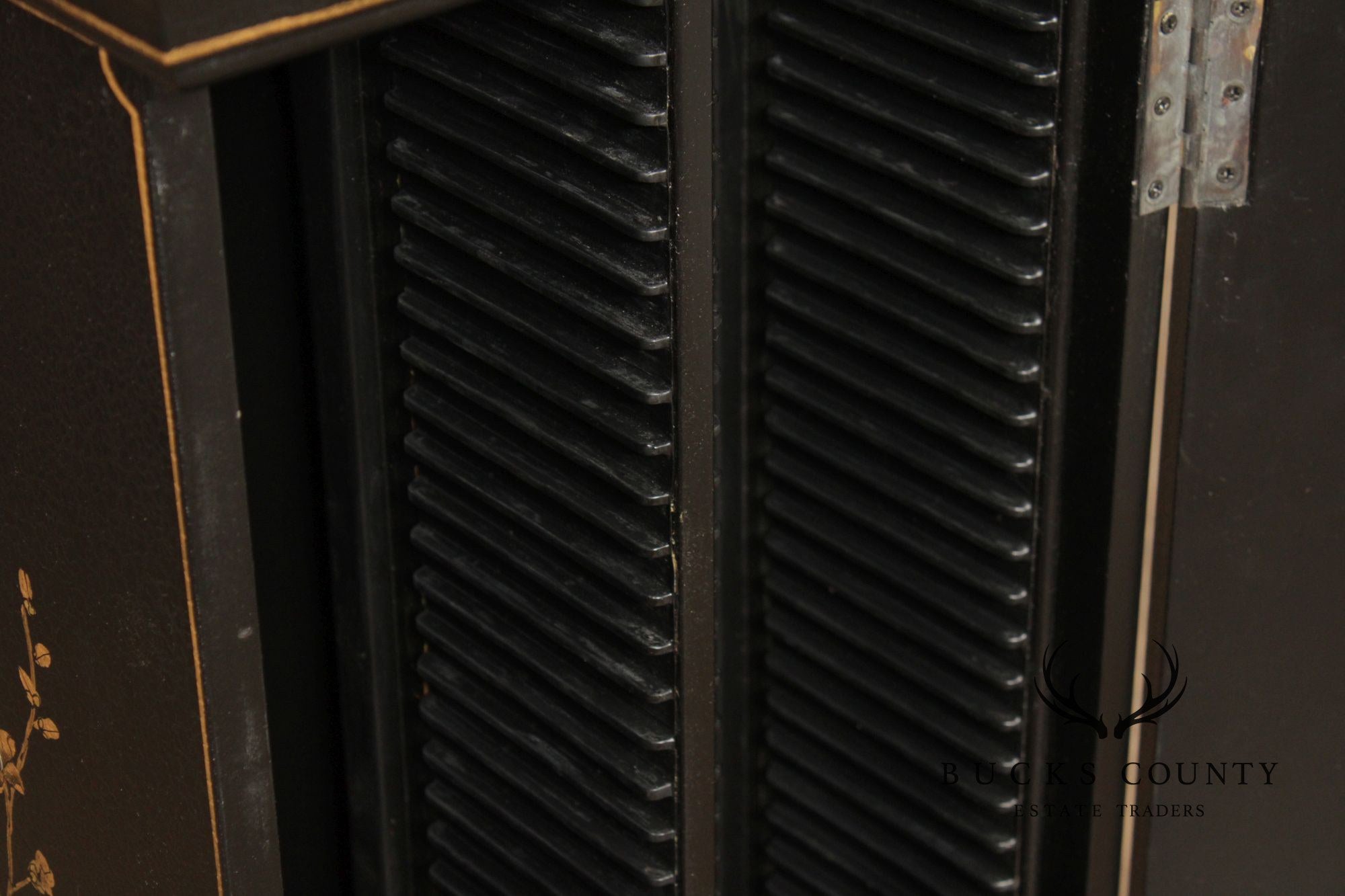 Chinoiserie Lacquered Media Storage Cabinet