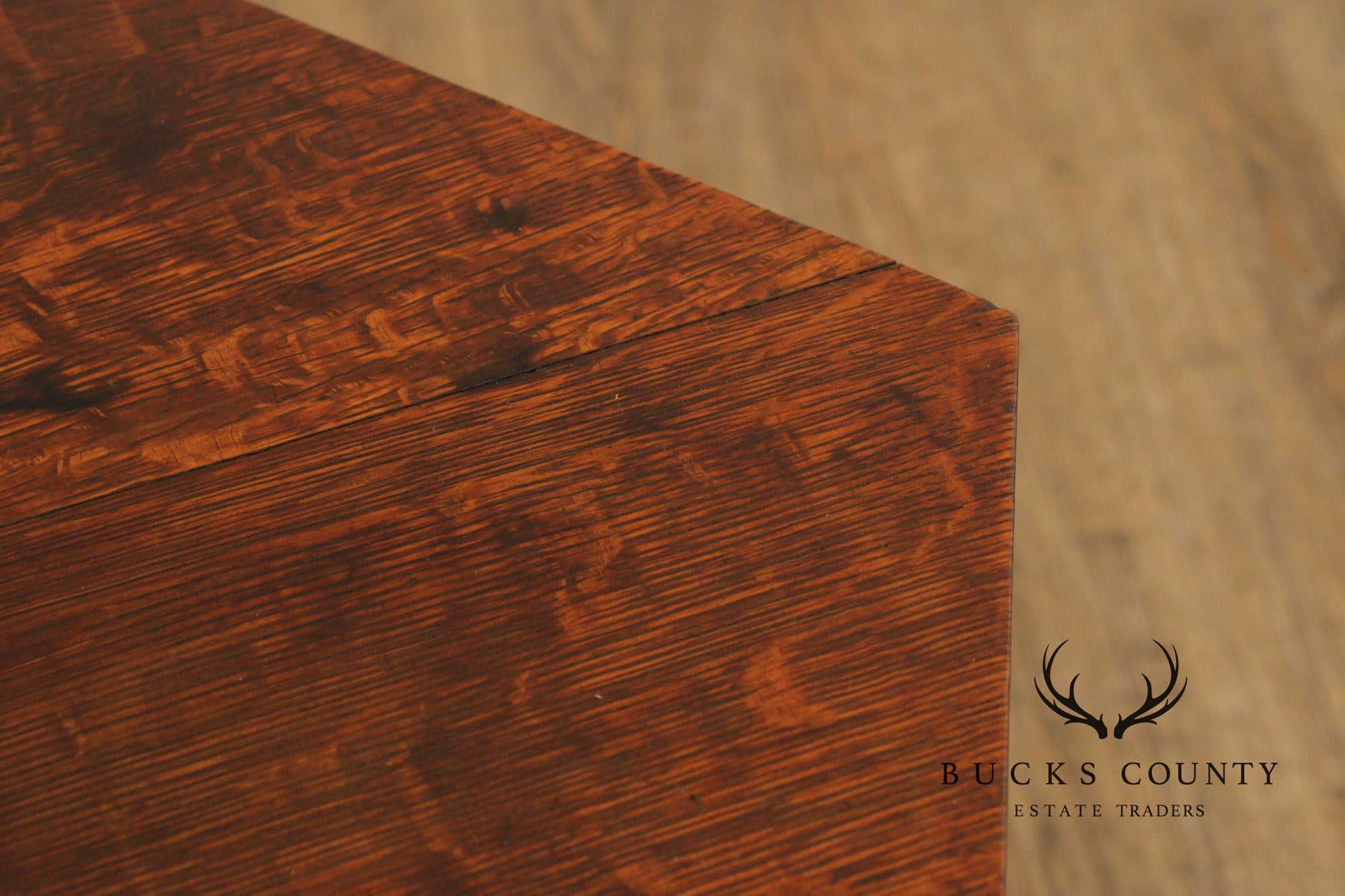 Imperial Furniture Antique Mission Oak Hexagonal Lamp Table