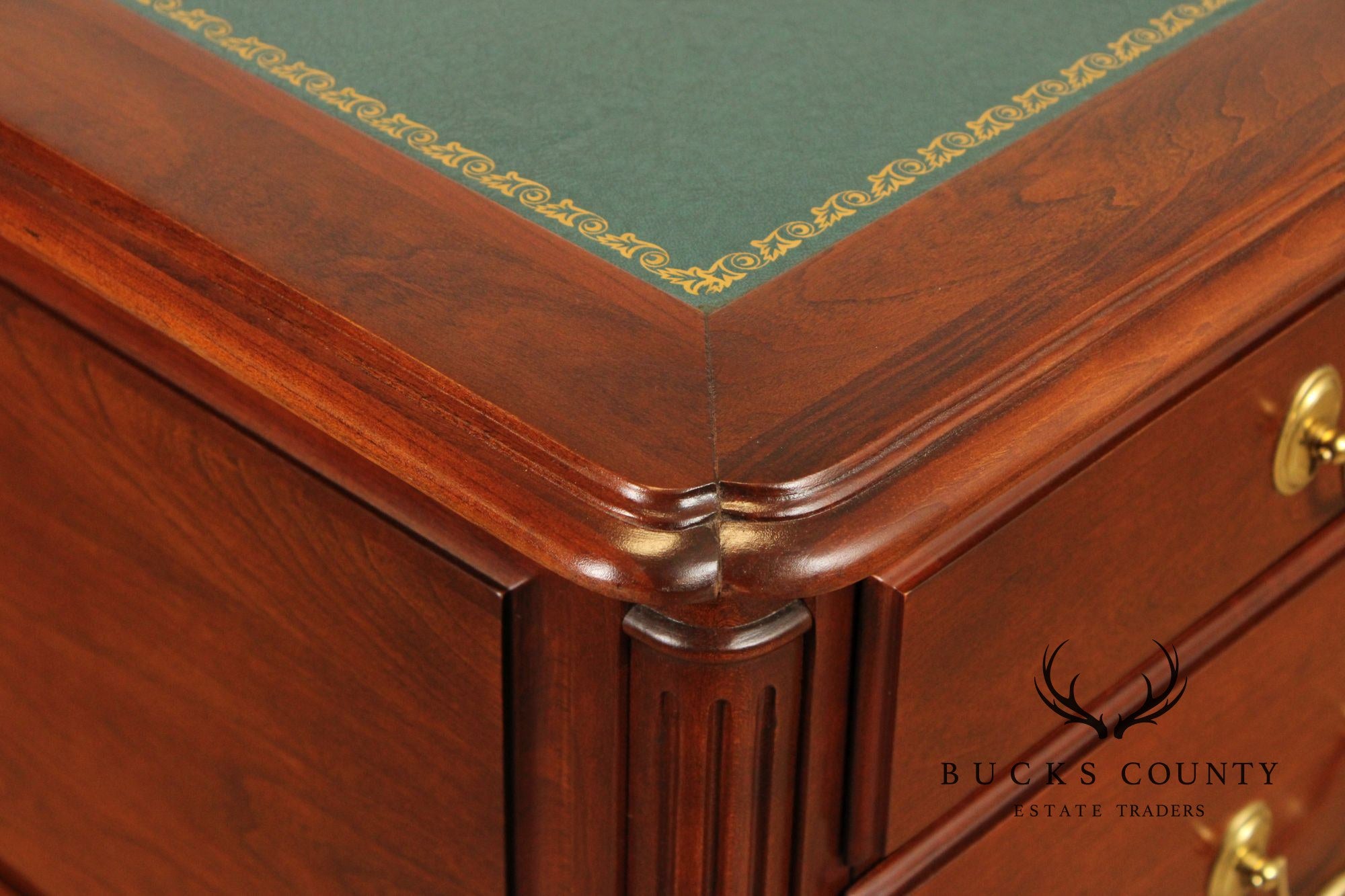 Harden Georgian Style Cherry Leather Top Executive Writing Desk