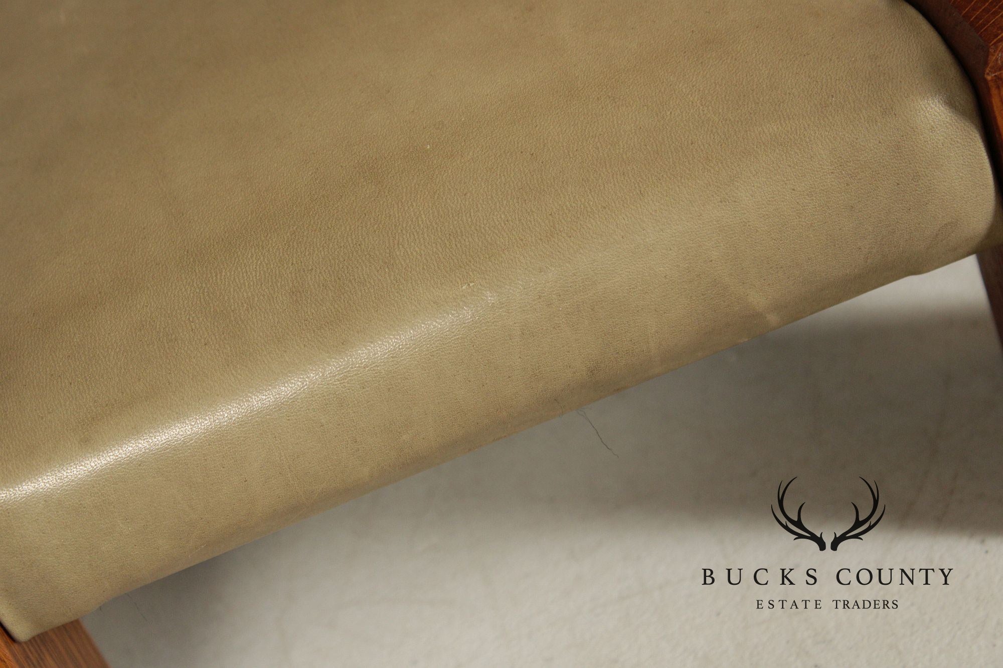 Stickley Mission Collection Oak and Leather Monk Footstool