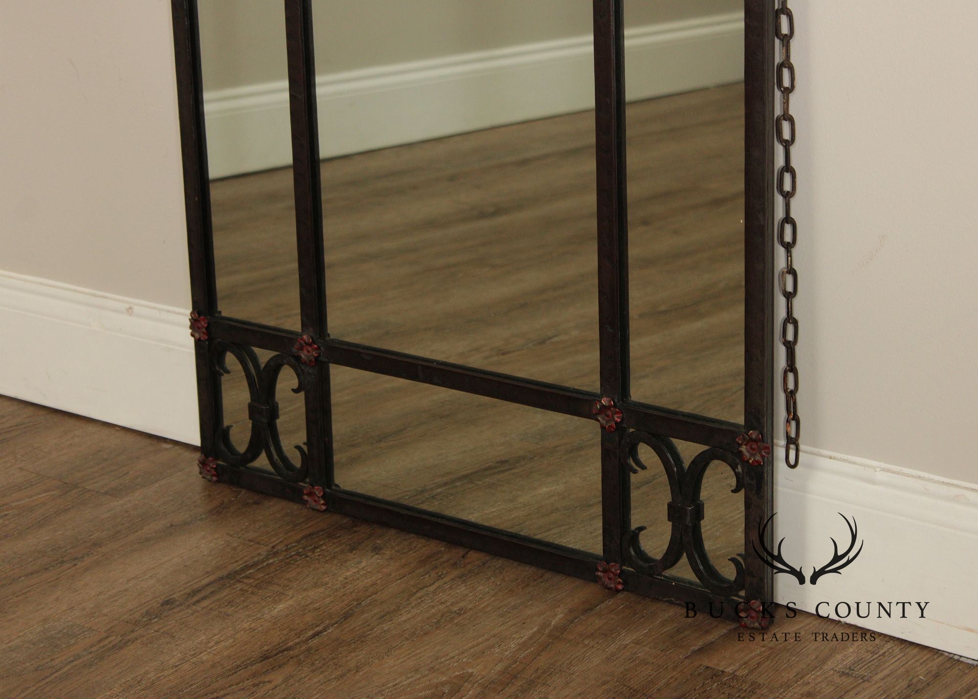 Spanish Colonial Style Wrought Iron Wall Mirror