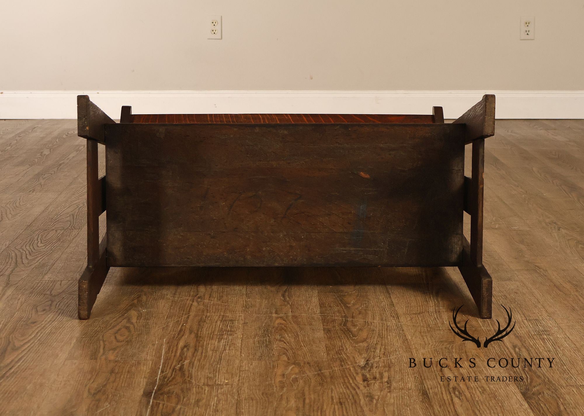 Antique Stickley Brothers No. 4657 Mission Oak Book Rack