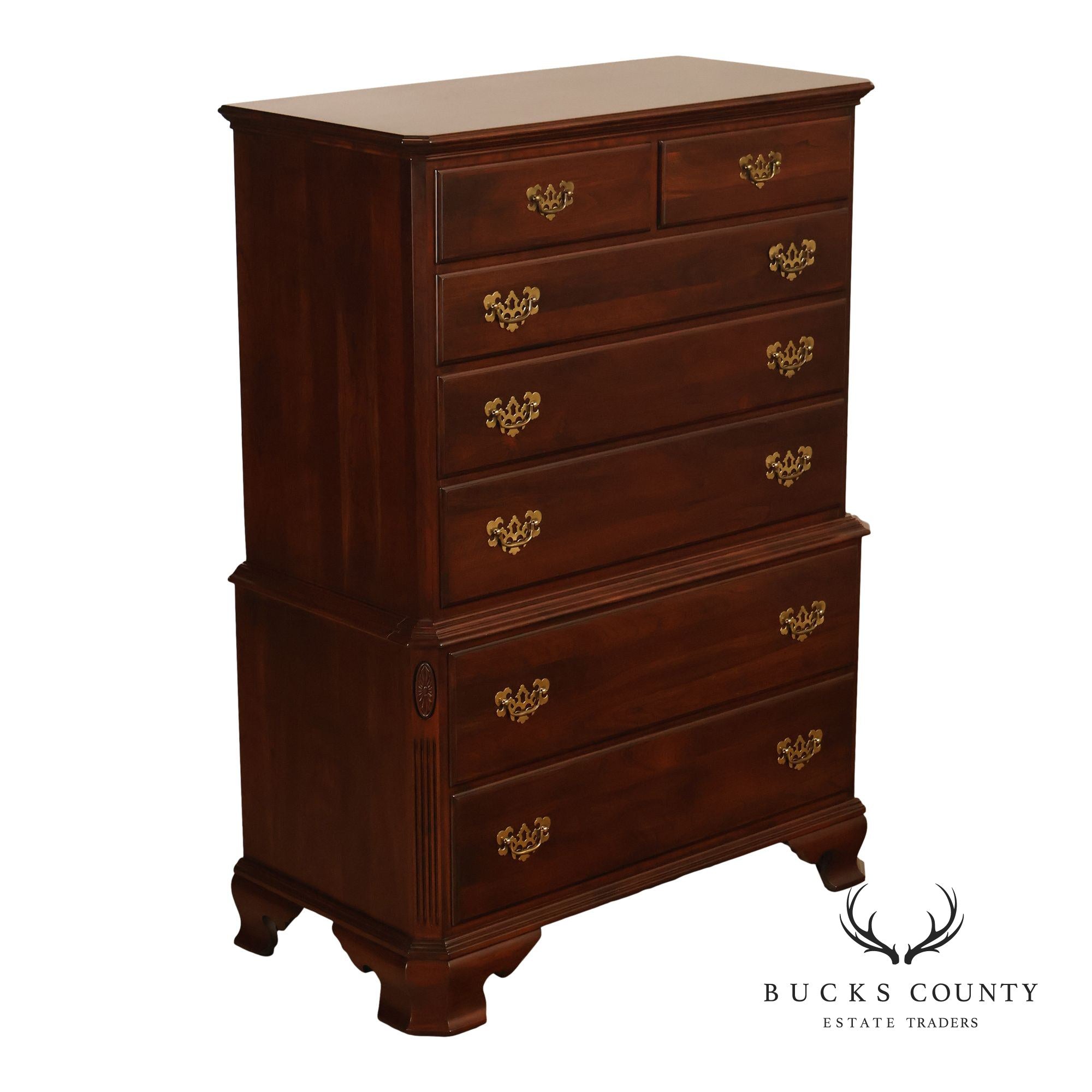 Ethan Allen 'Georgian Court' Cherry Chest on Chest