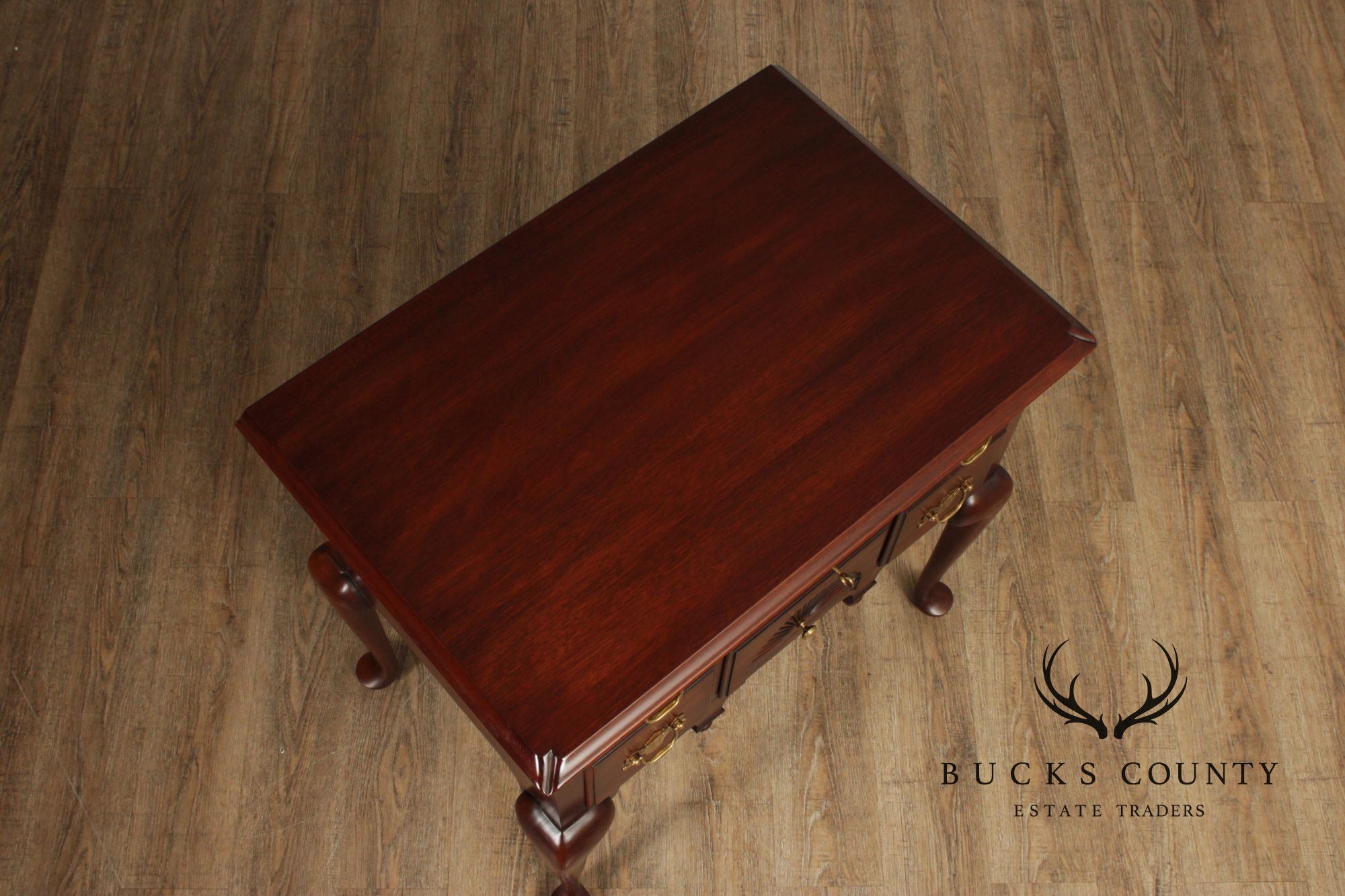 Henkel Harris Queen Anne Style Mahogany Lowboy