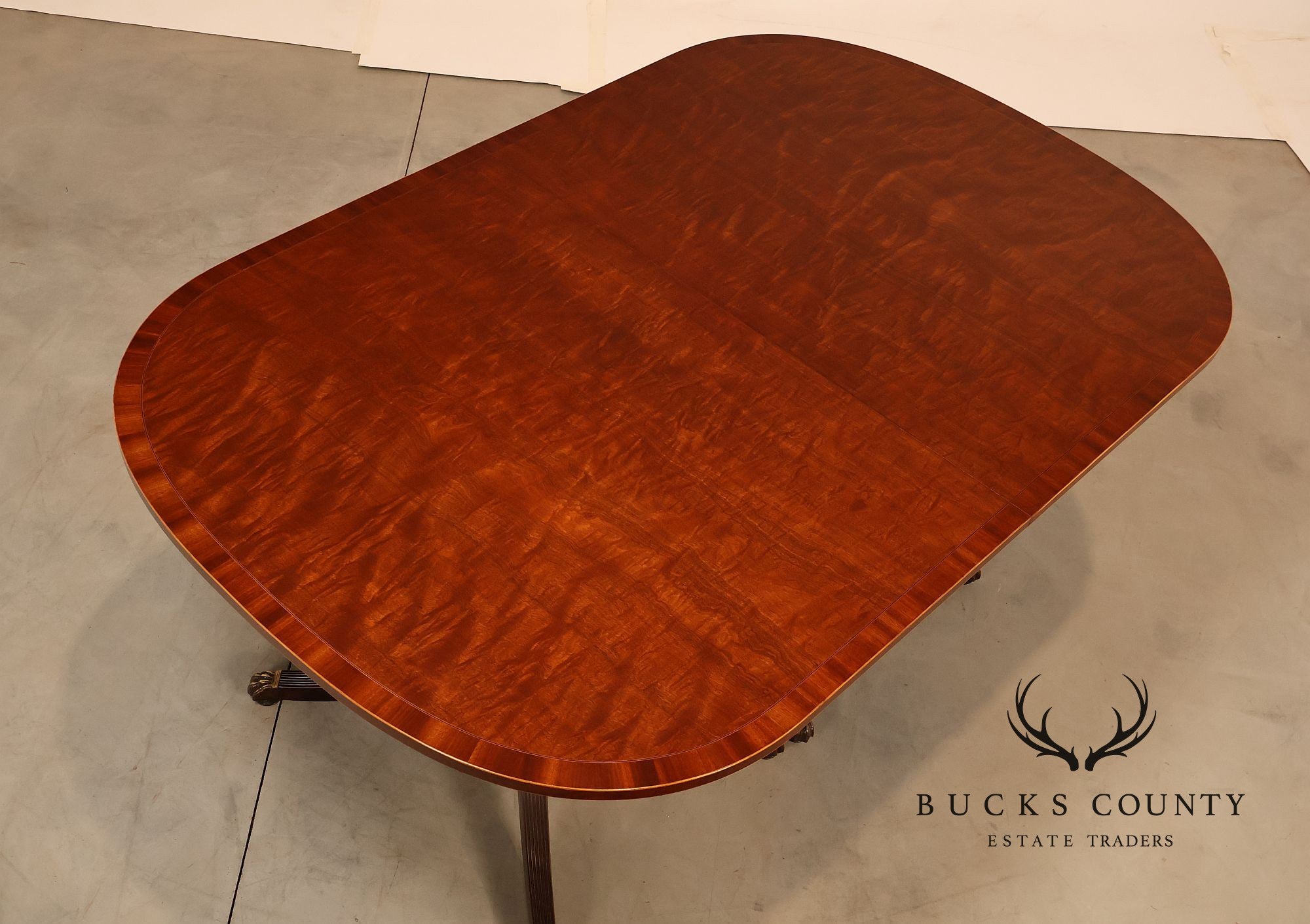 Schmieg & Kotzian Mahogany Double Pedestal Dining Table With 3 Leaves