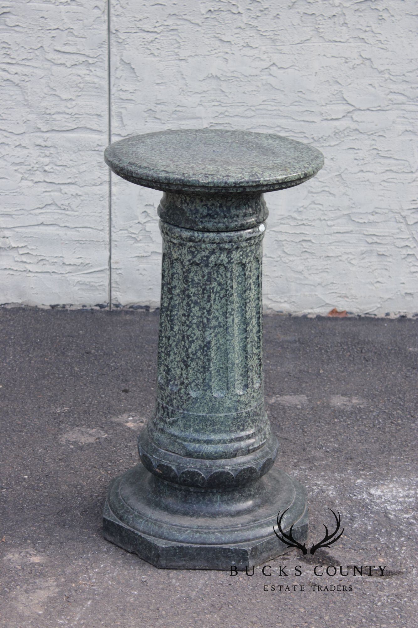 Vintage Carved Granite Pedestal Column