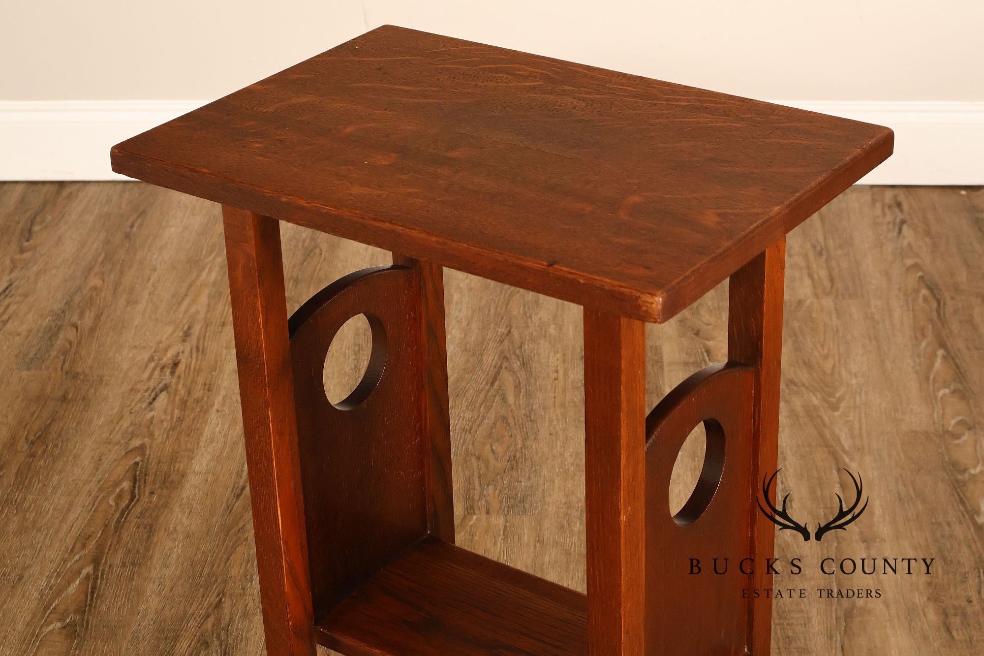 Antique Arts And Crafts Mission Oak Imperial Stand