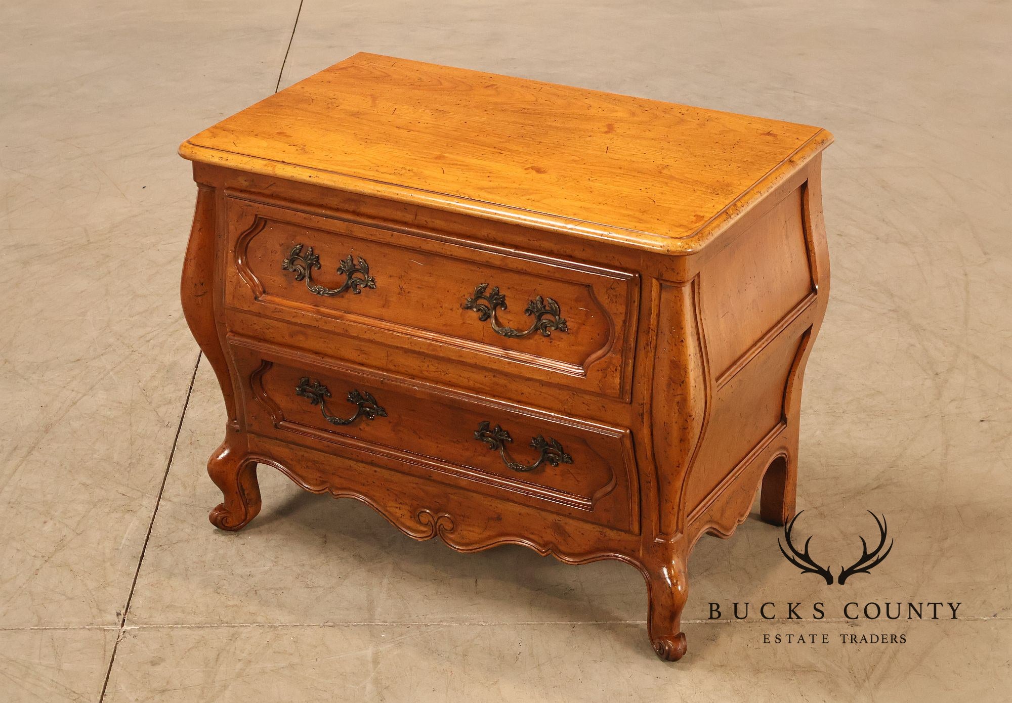 Baker Milling Road Pair Of French Country Nightstands Bombe Chests