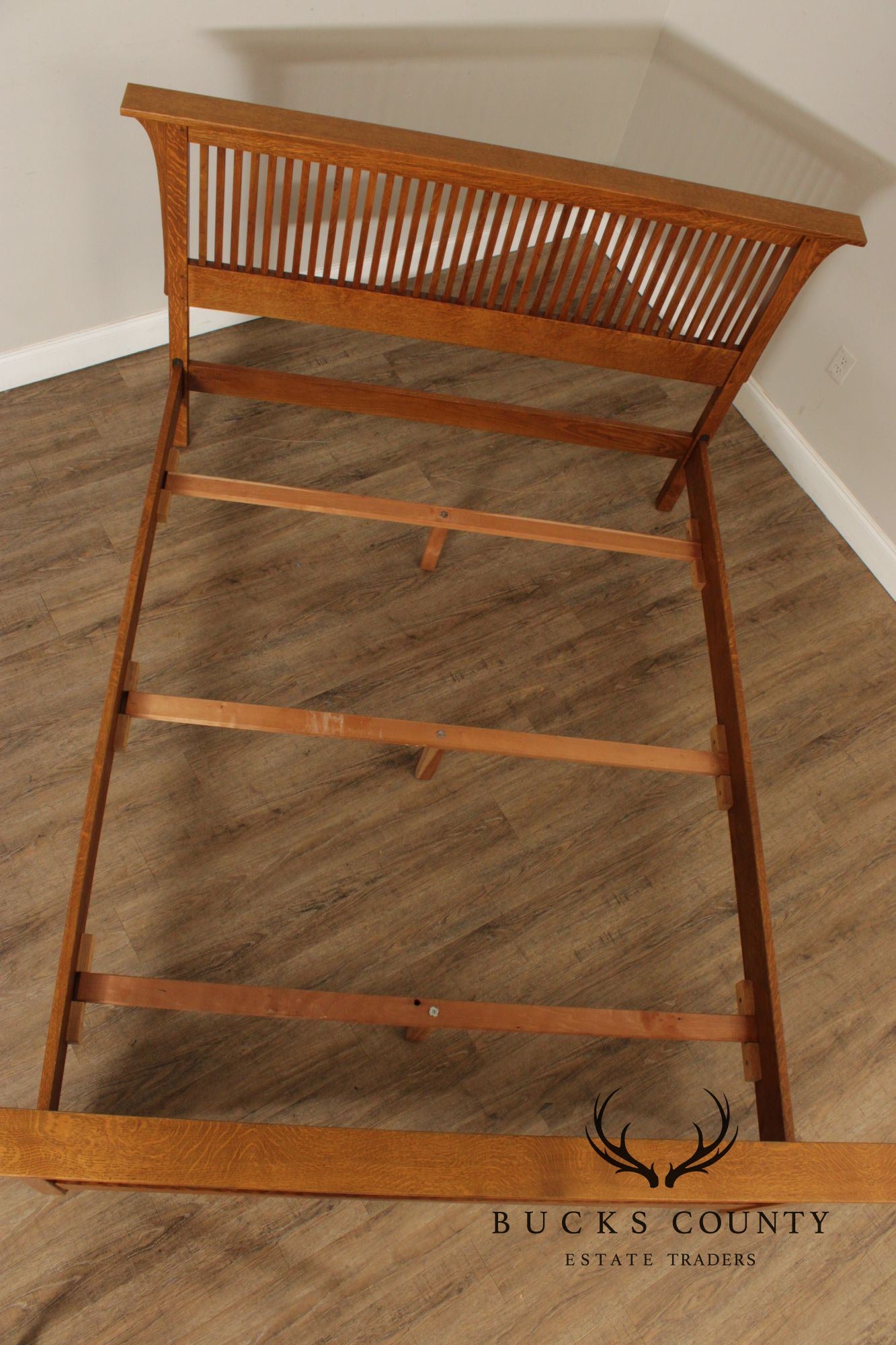 Stickley Mission Collection Oak Spindle Queen Bed