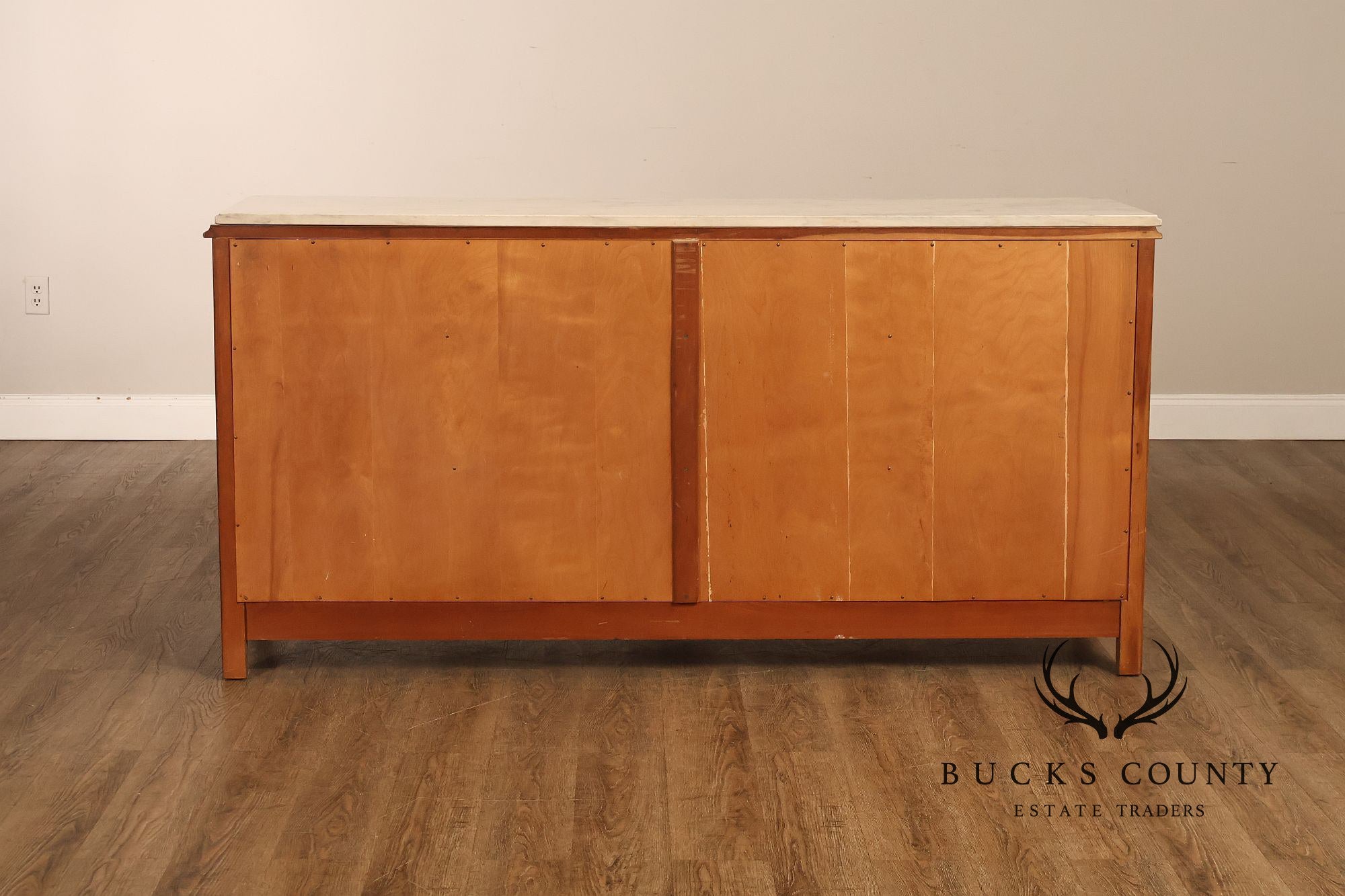 French Provincial Style Marble Top Nine Drawer Dresser