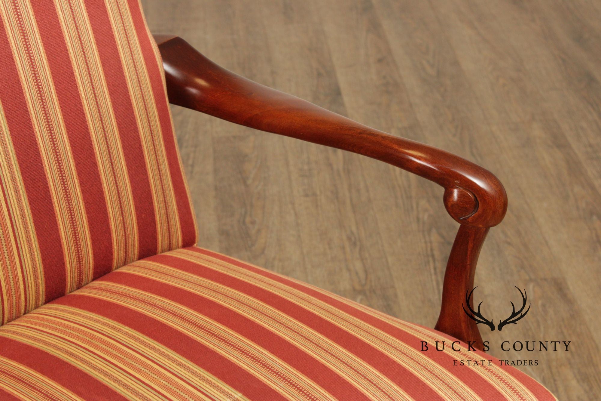 Fairfield Queen Anne Style Pair of Cherry Armchairs