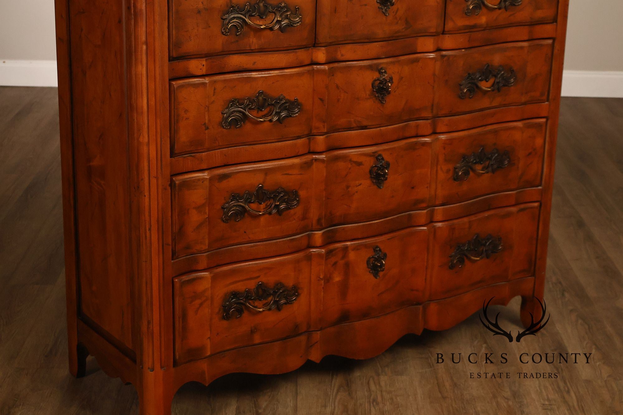 Century Furniture French Provincial Style Marble Top Chest