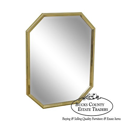 Friedman Brothers Brass Frame Octagon Beveled Wall Mirror