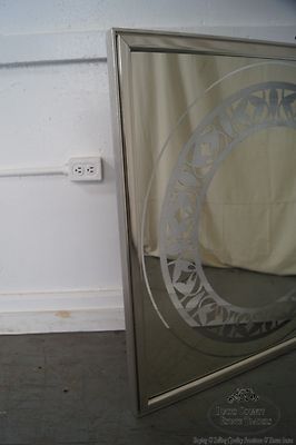 Mid Century Modern Pair of Square Chrome Frame Wall Mirrors by Vanguard Studios