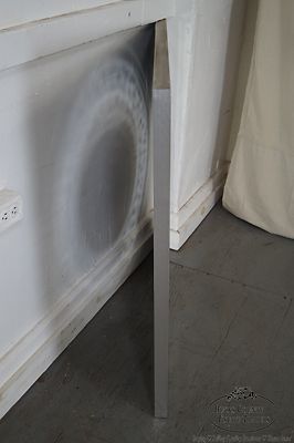 Mid Century Modern Pair of Square Chrome Frame Wall Mirrors by Vanguard Studios