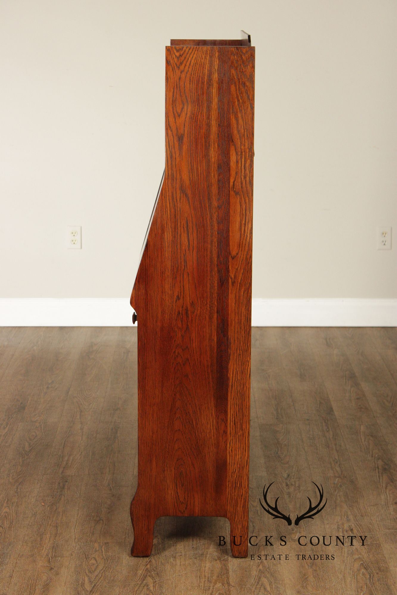 Antique Arts & Crafts Mission Oak Secretary Desk Bookcase