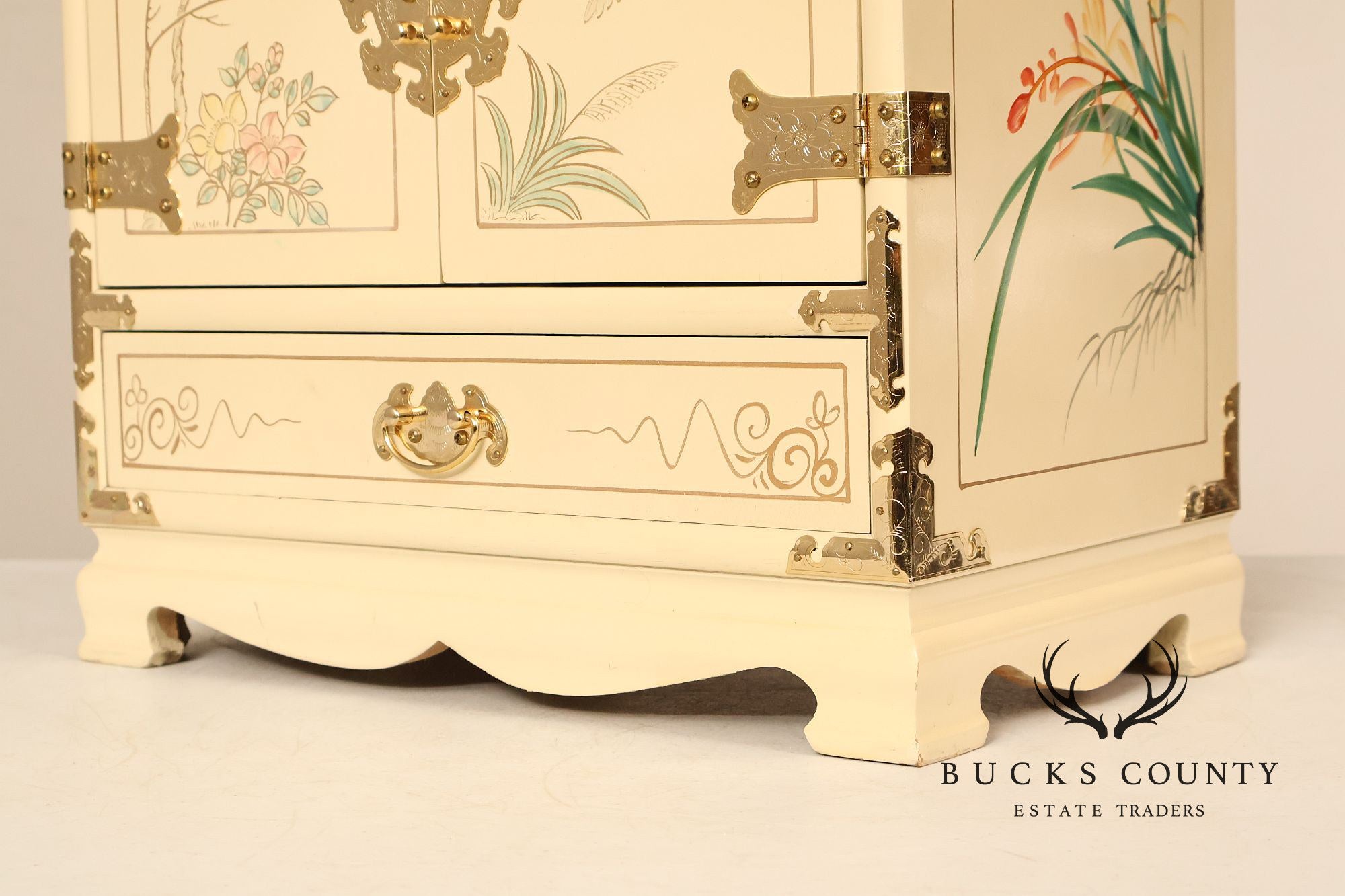 Painted Chinoiserie Style Jewelry Chest