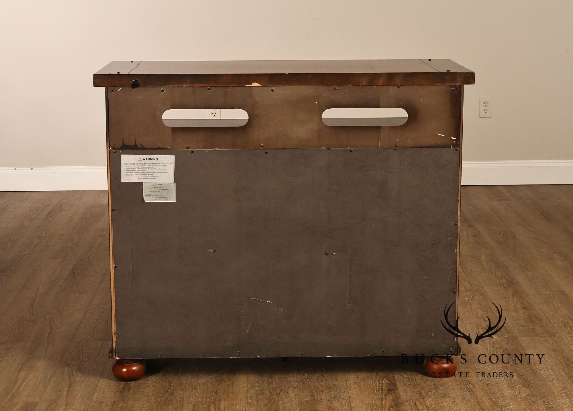 Mission Style Media Chest With Open Storage