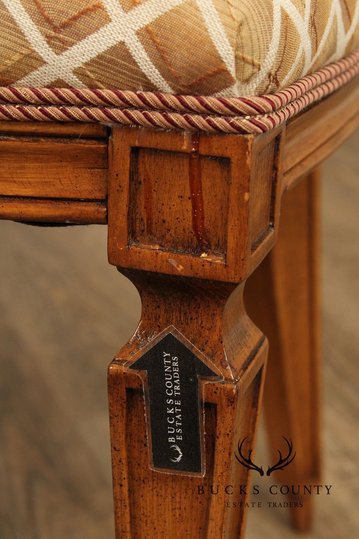 Karges Italian Provincial Vintage Set Of Four Walnut Cane Back Dining Chairs