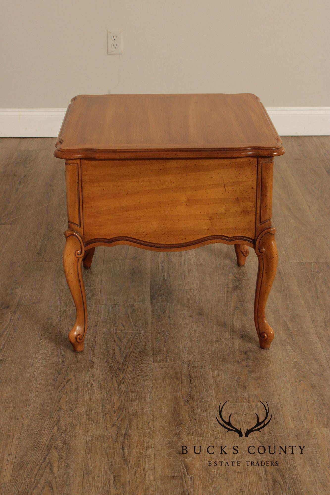 American Of Martinsville French Provincial Style Vintage Fruitwood End Table