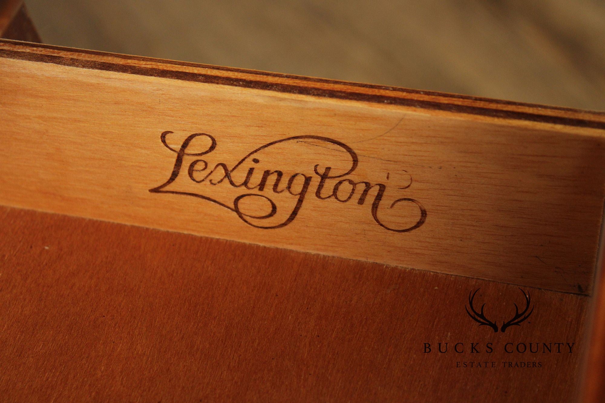 Lexington 'Chez Michelle' Pair Of Cherry Louis Philippe Style Three-Drawer Nightstands