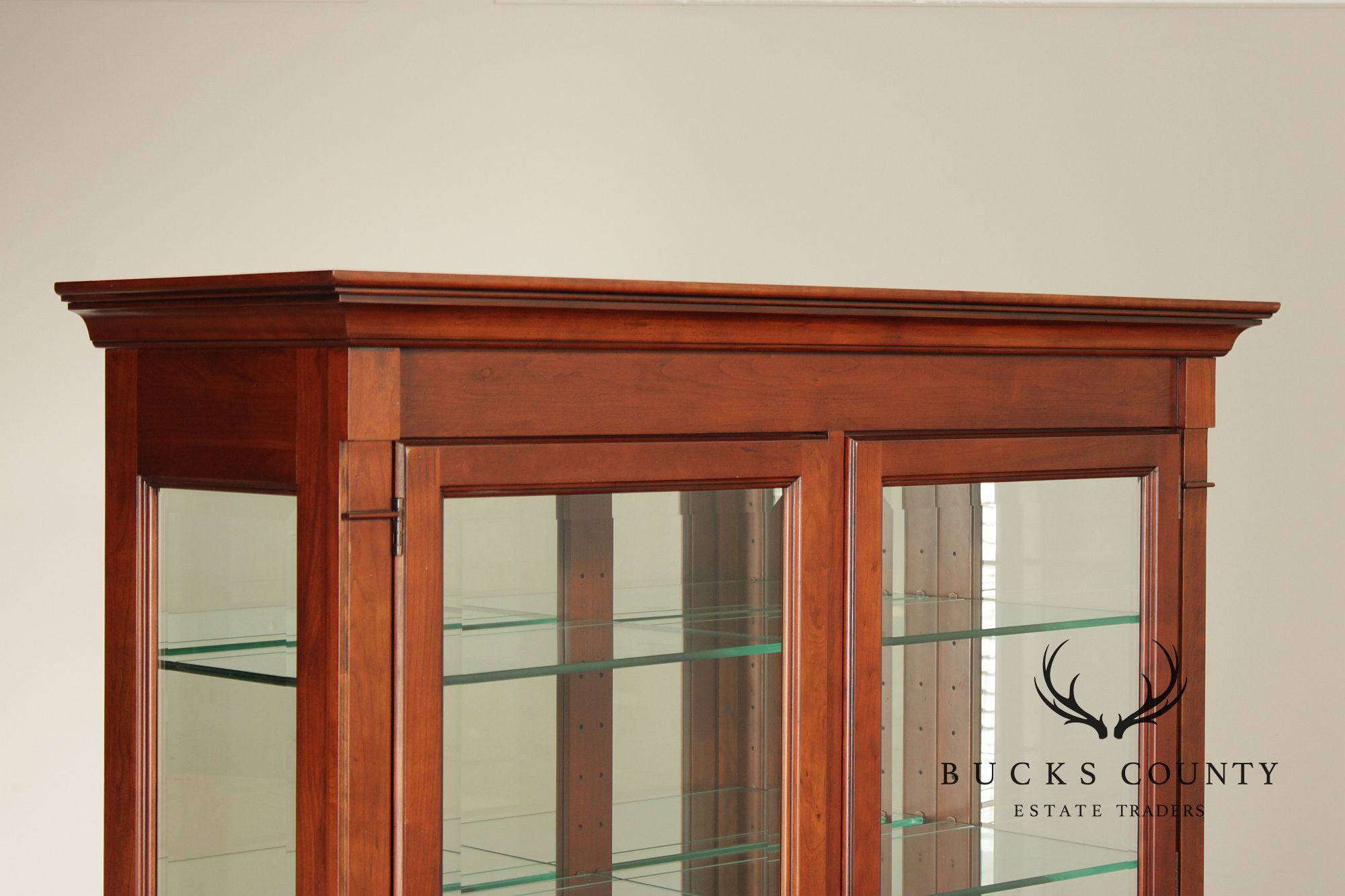 Harden Solid Cherry Lighted Display China Cabinet