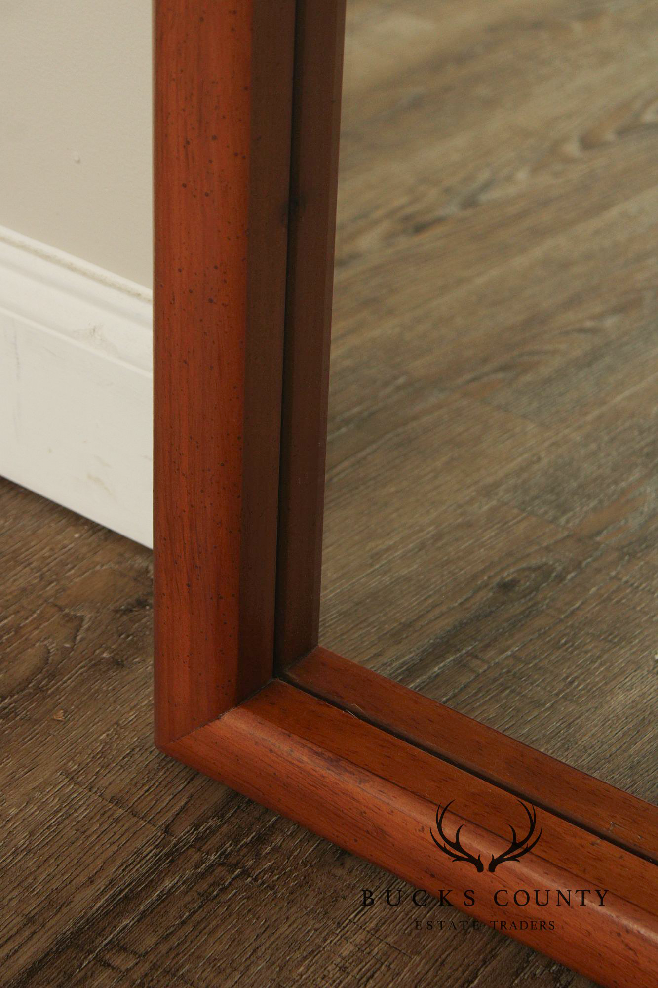 Stanley Furniture Country Pine and Wicker Mirror
