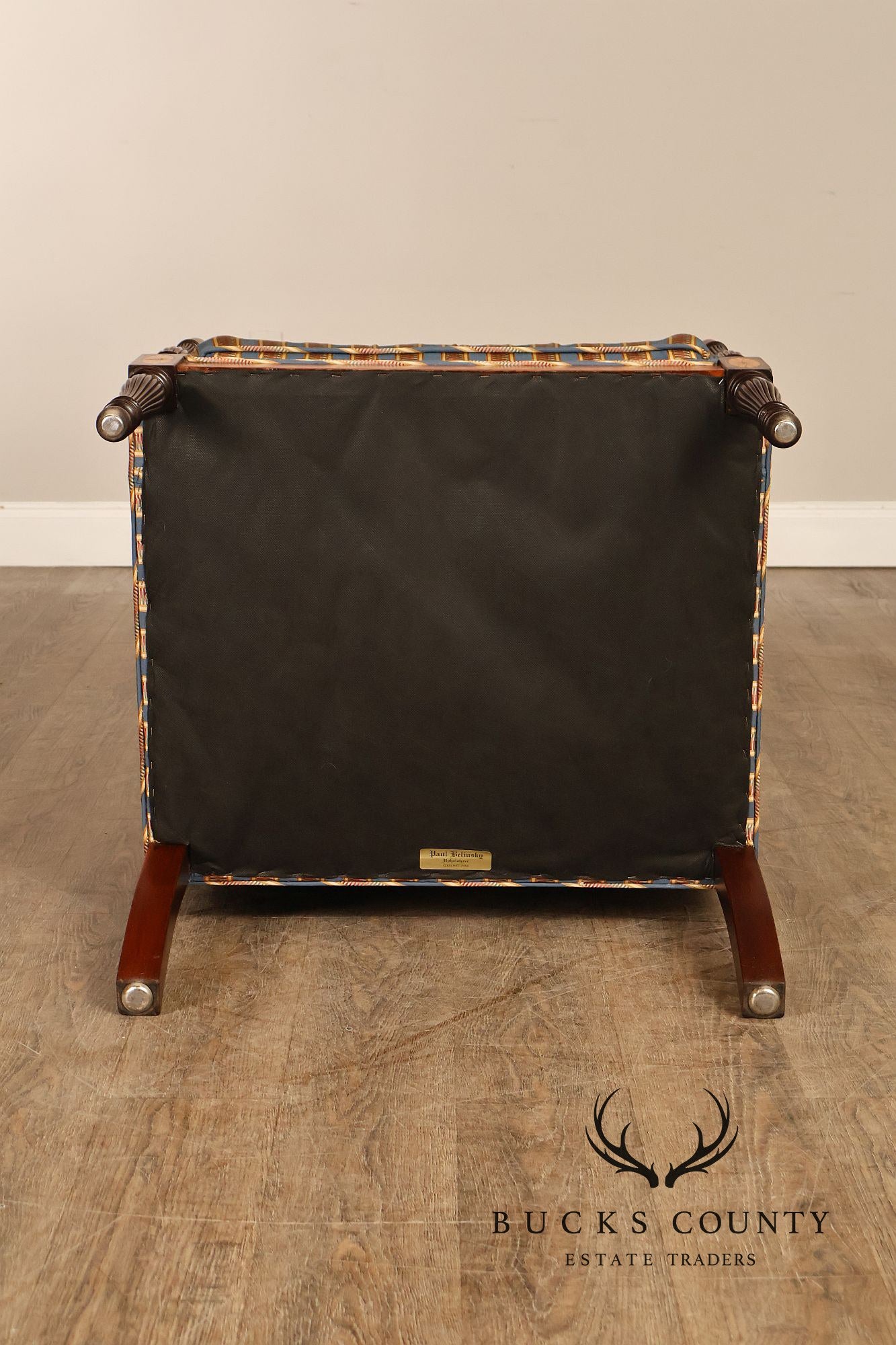 Sheraton Style Vintage Inlaid Mahogany Armchair