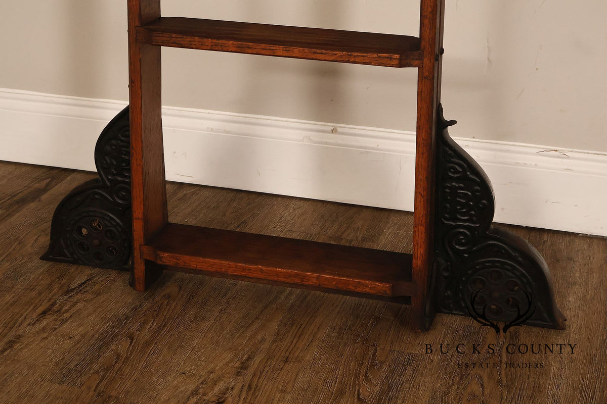 Antique Bicycle Ladder Co. Rolling Library Ladder