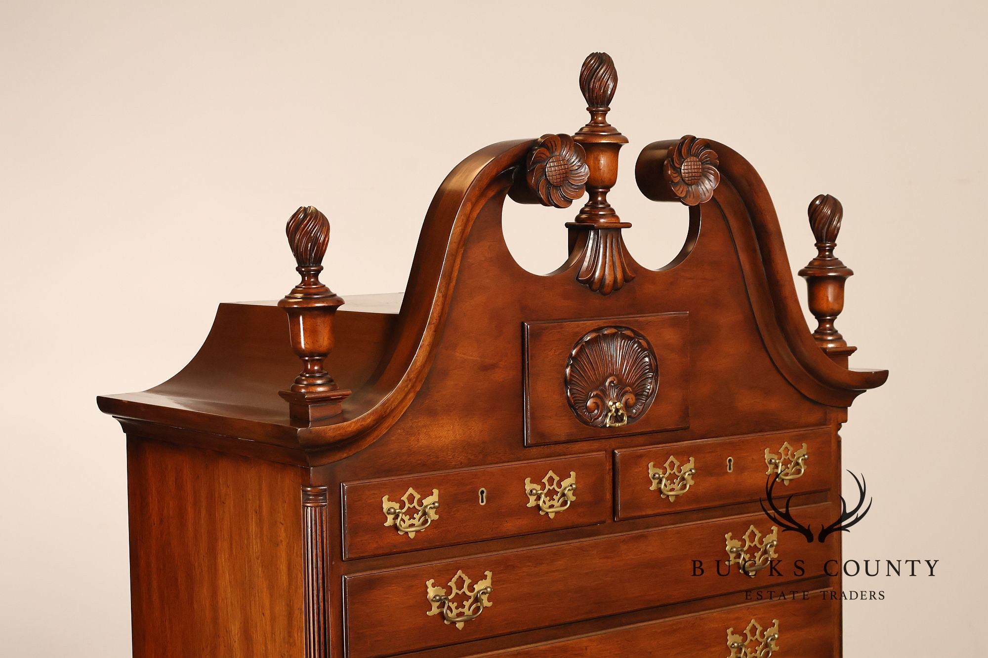 Kittinger Chippendale Style Mahogany Highboy