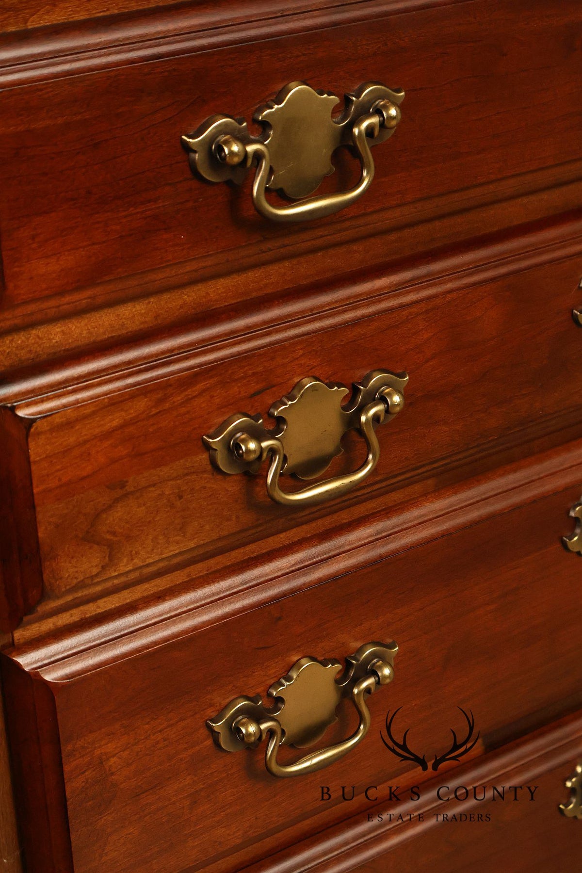 American Drew Solid Cherry Queen Anne Style Silverware Chest