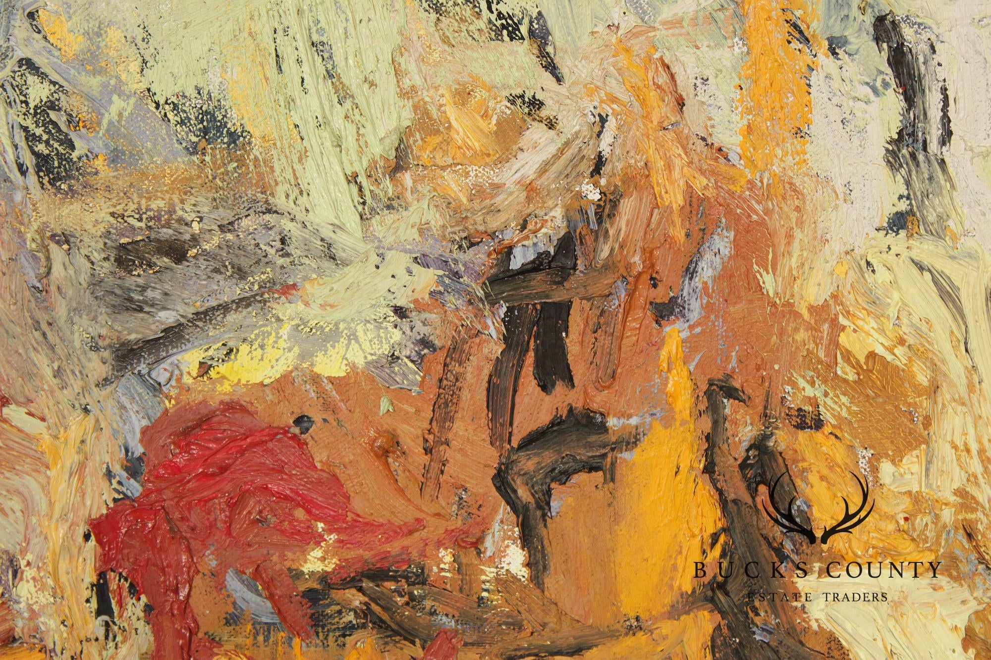 Mid Century Modern Abstract Oil Painting