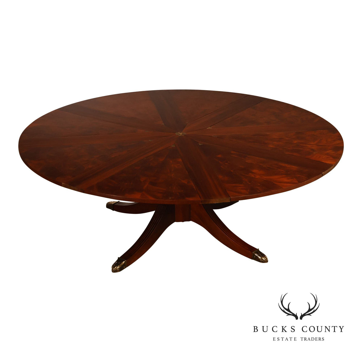 Baker Furniture Stately Homes Mahogany Capstan Jupe Dining Table