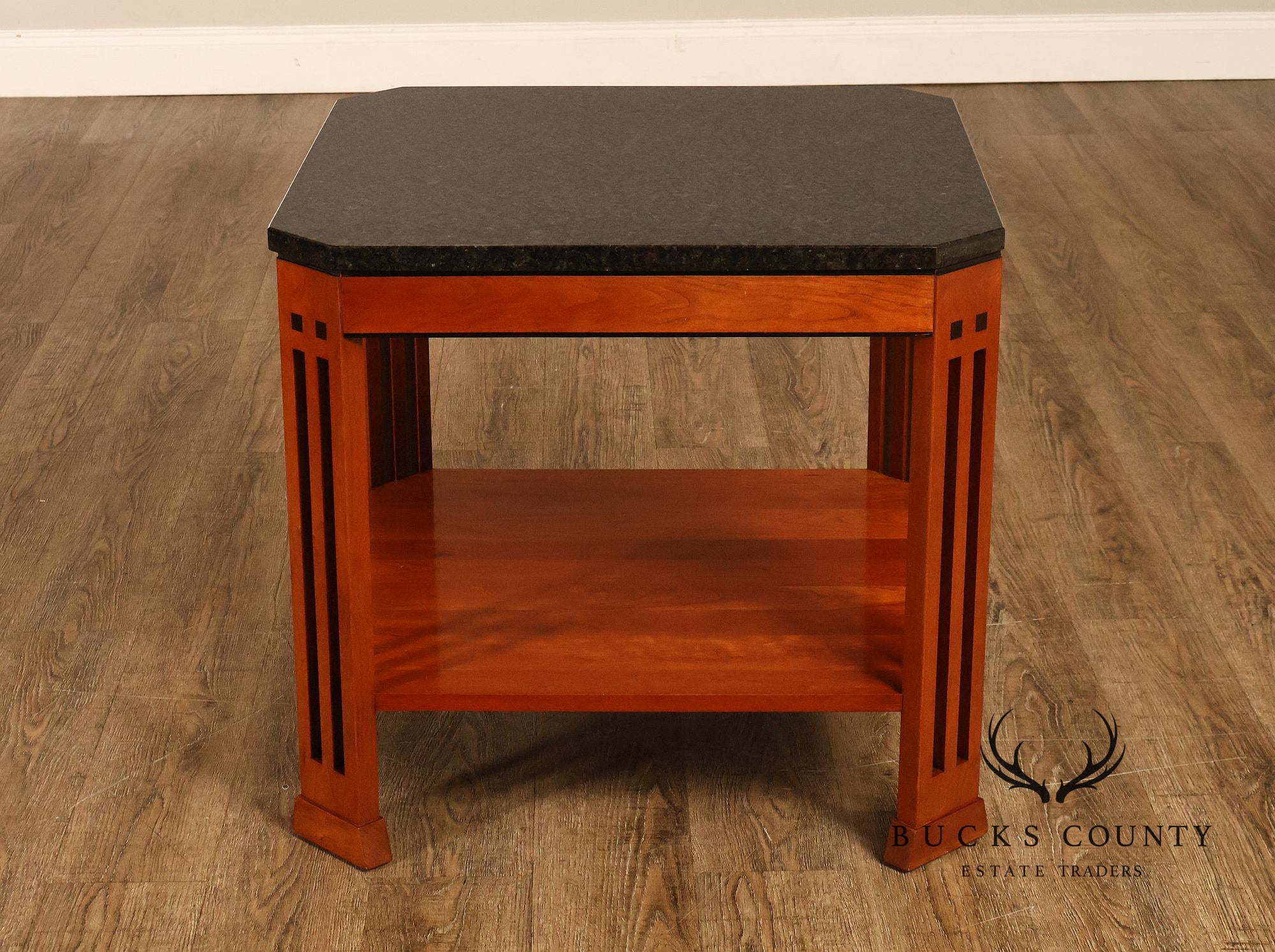 Stickley 21st Century Collection Granite Top Cherry End Table
