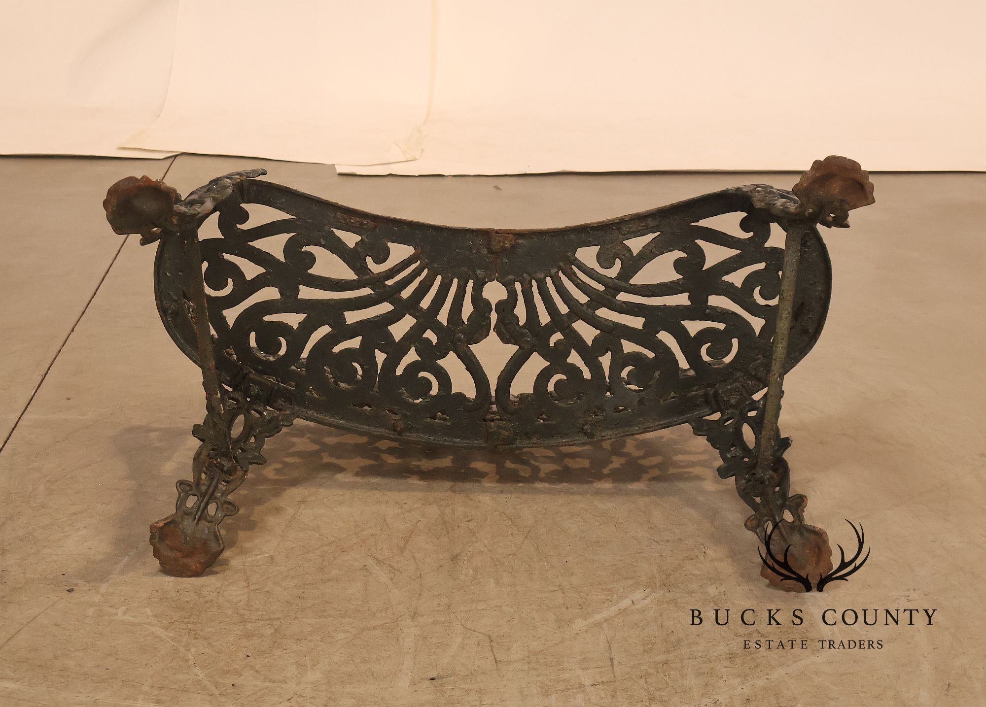 Antique Victorian Cast Iron Garden Bench