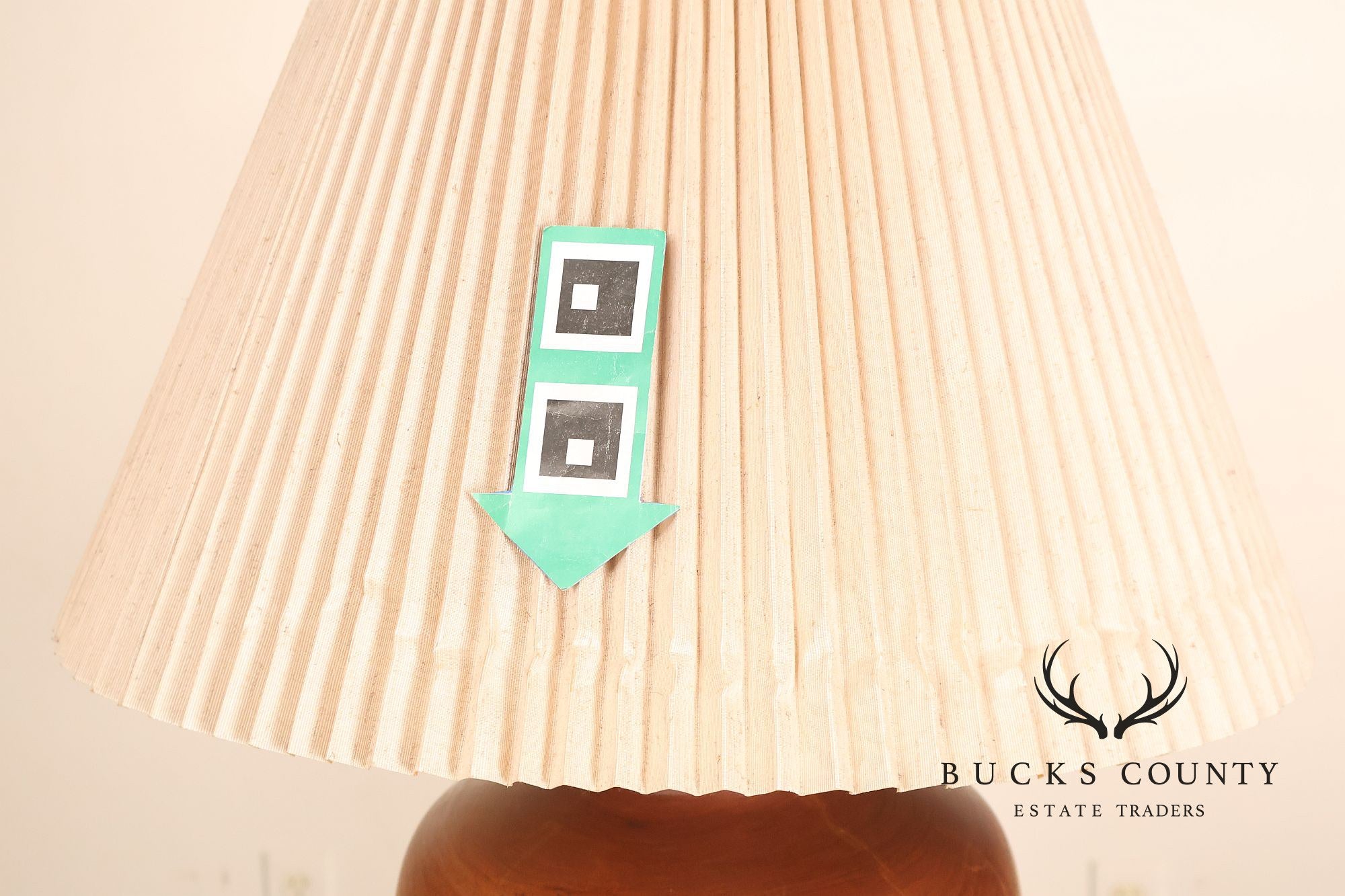 Organic Modern Mid Century Modern Pair of Turned Wood Table Lamps