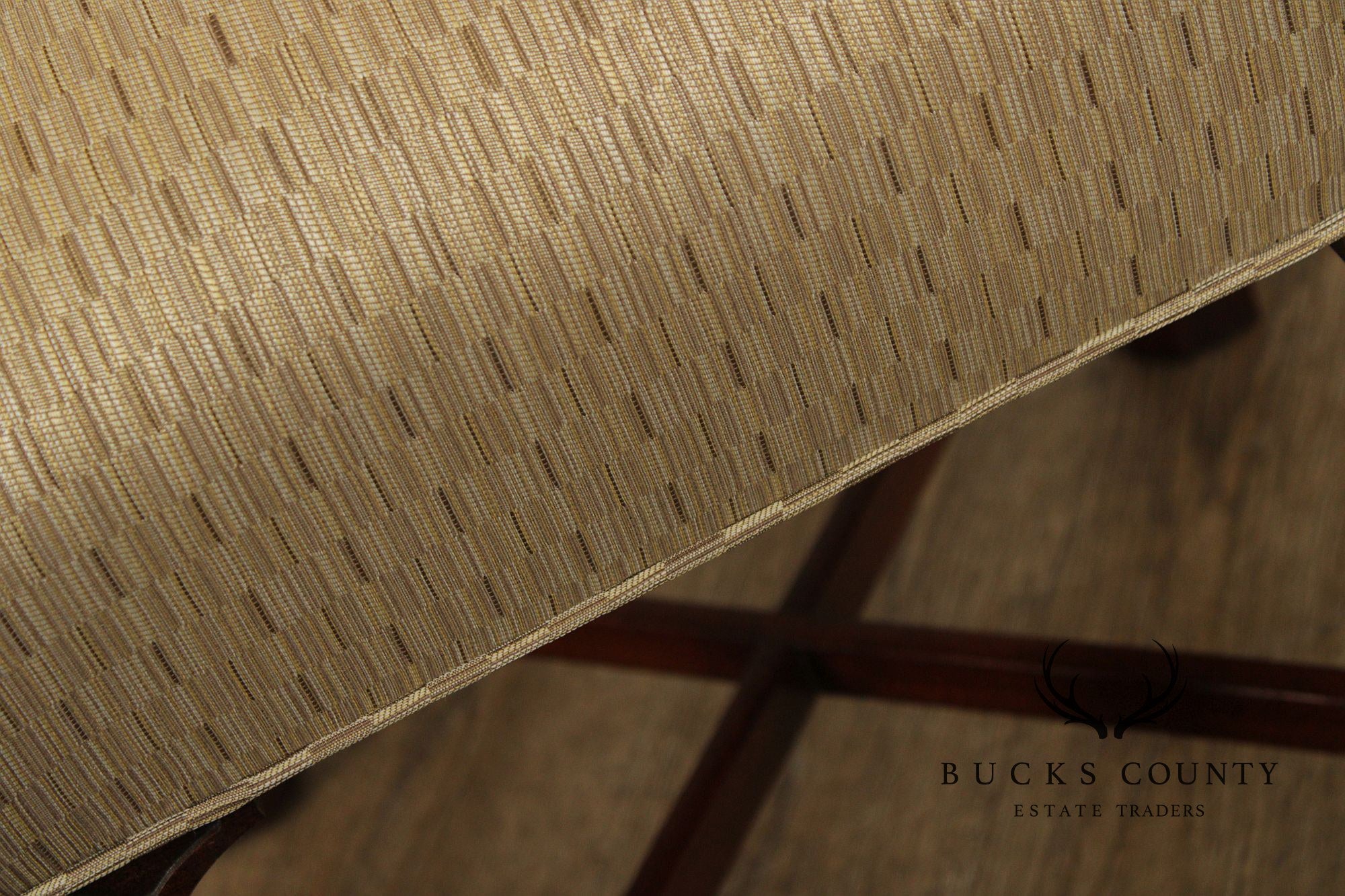 Chinese Chippendale Style Pair of Mahogany Stools