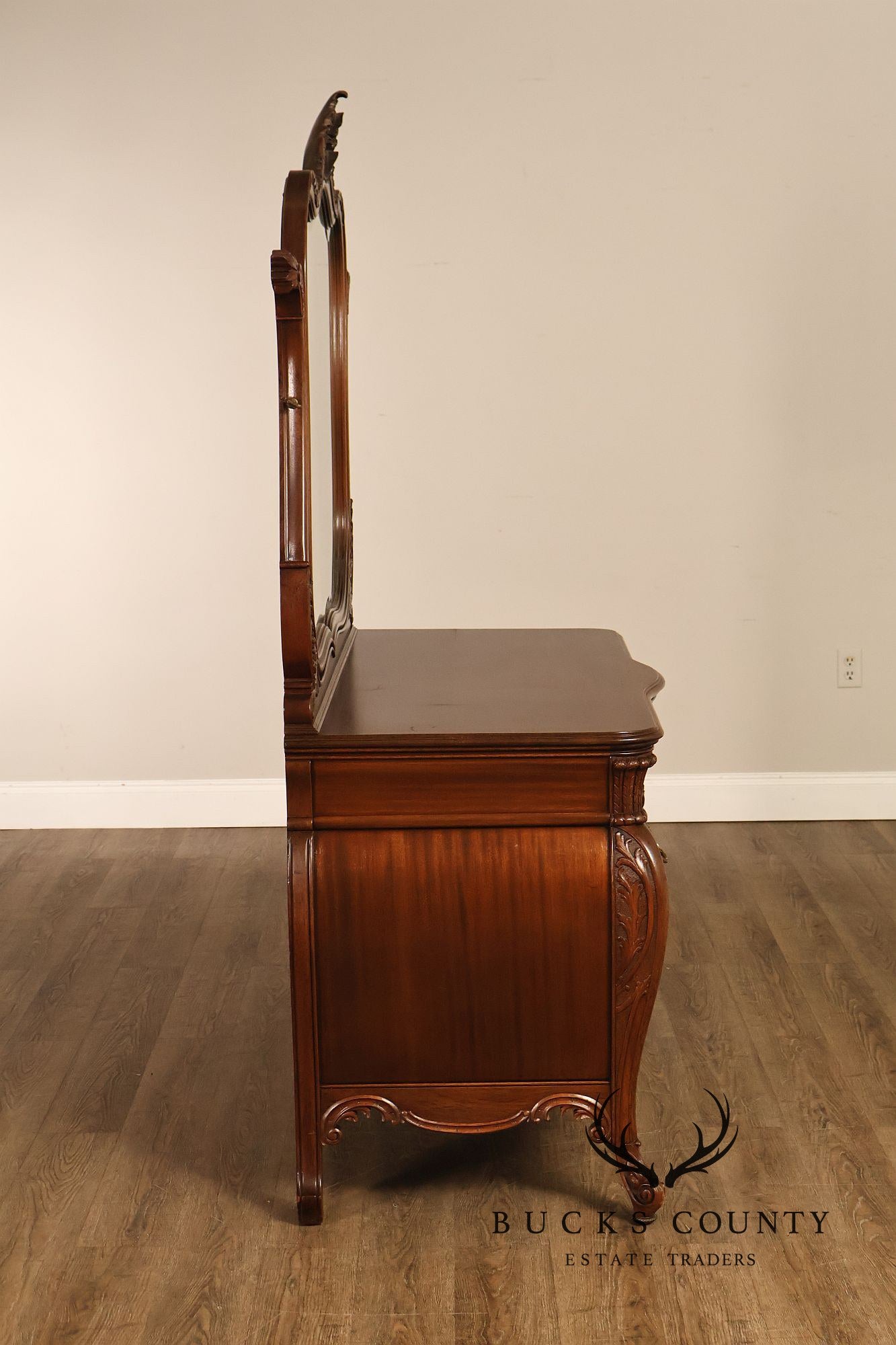 Antique R. J. Horner Carved Mahogany Dresser With Mirror